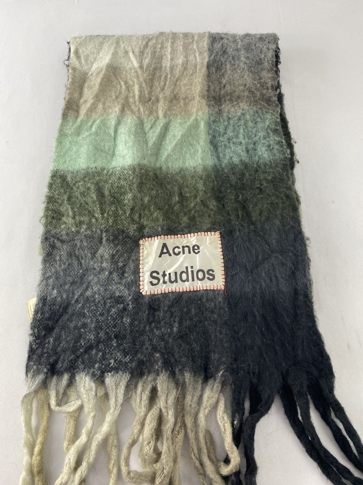 Acne Studios Acne Studio Cashmere Mohair Checked Scarf Italian Made Size ONE SIZE - 2 Thumbnail