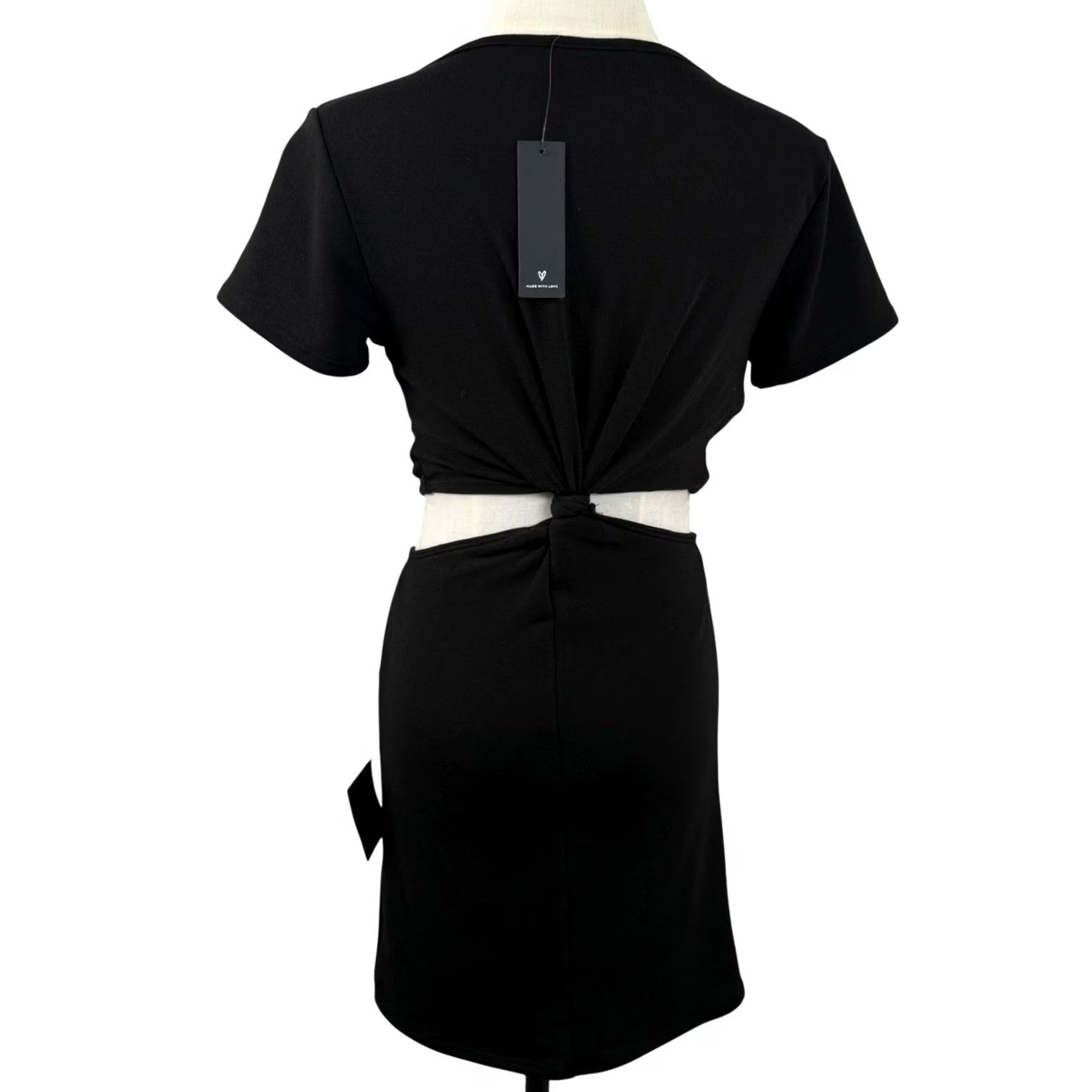 Lulus Lulus Knotty But Nice Knotted Cutout T Shirt Dress M Bodycon Y2K Retro USA Made Size M / US 6-8 / IT 42-44 - 3 Thumbnail