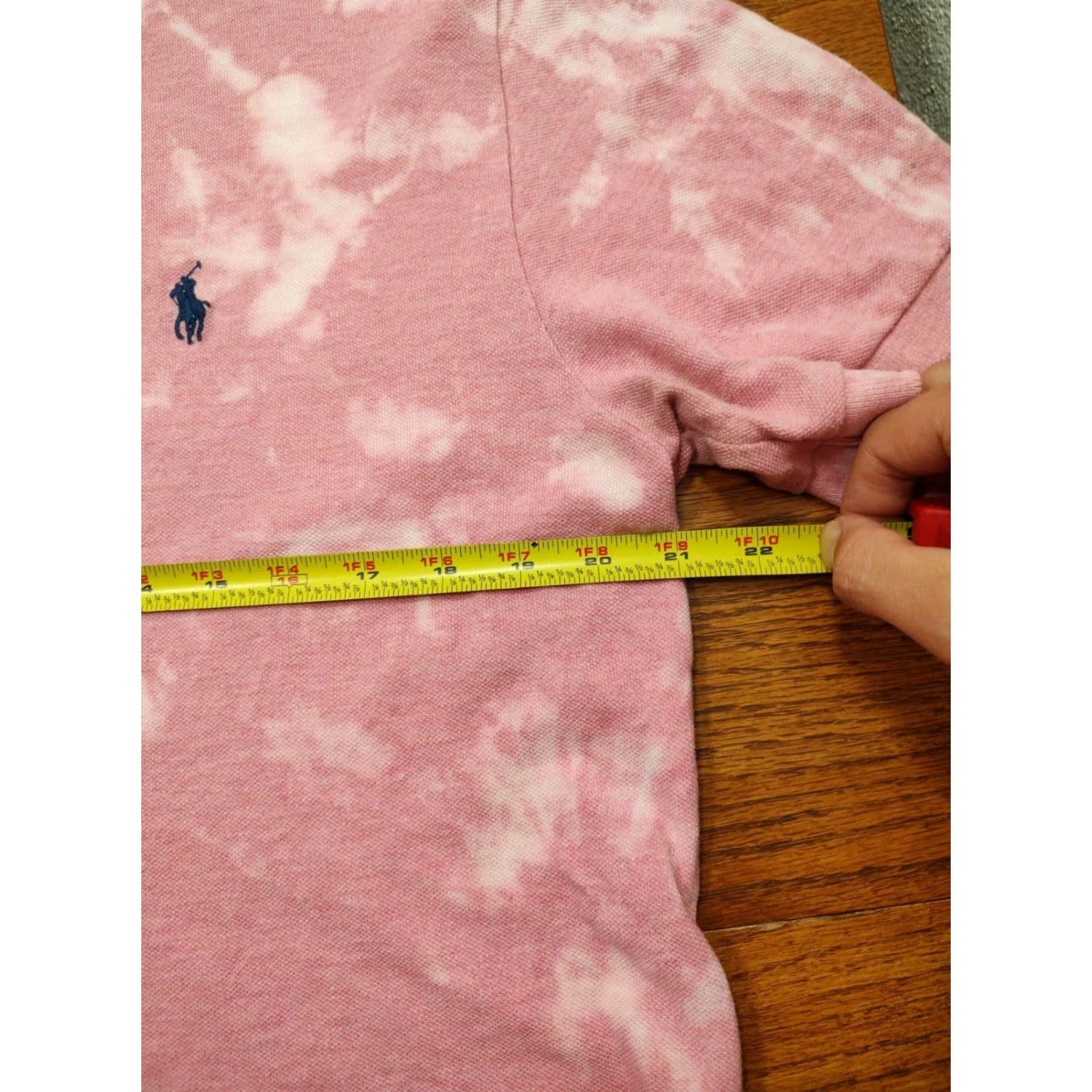 Polo Ralph Lauren VINTAGE Polo Ralph Lauren Shirt Mens M Pink 100% Cotton Tie Dye Acid Wash Short Sleeve Polo Shirt College 90s USA Mens Size US M / EU 48-50 / 2 - 6 Thumbnail