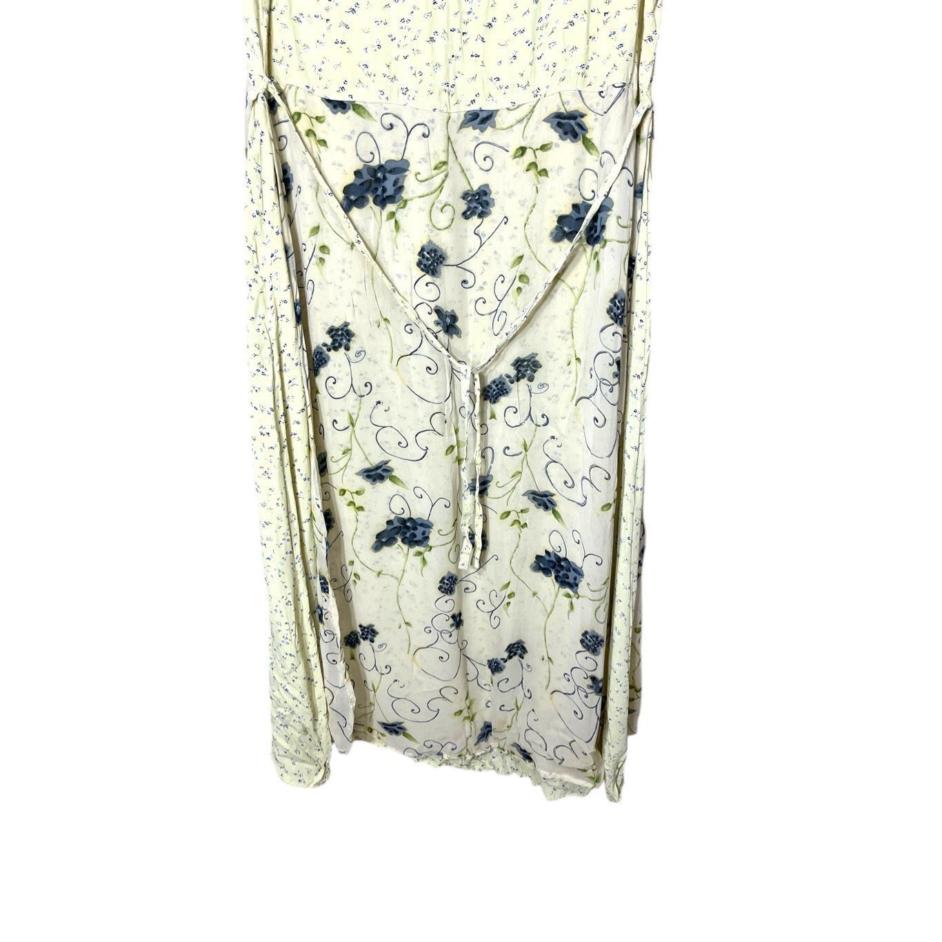 Other Vintage Indira 90s Y2K Yellow Floral Print Dress Size Large Size L / US 10 / IT 46 - 10 Thumbnail