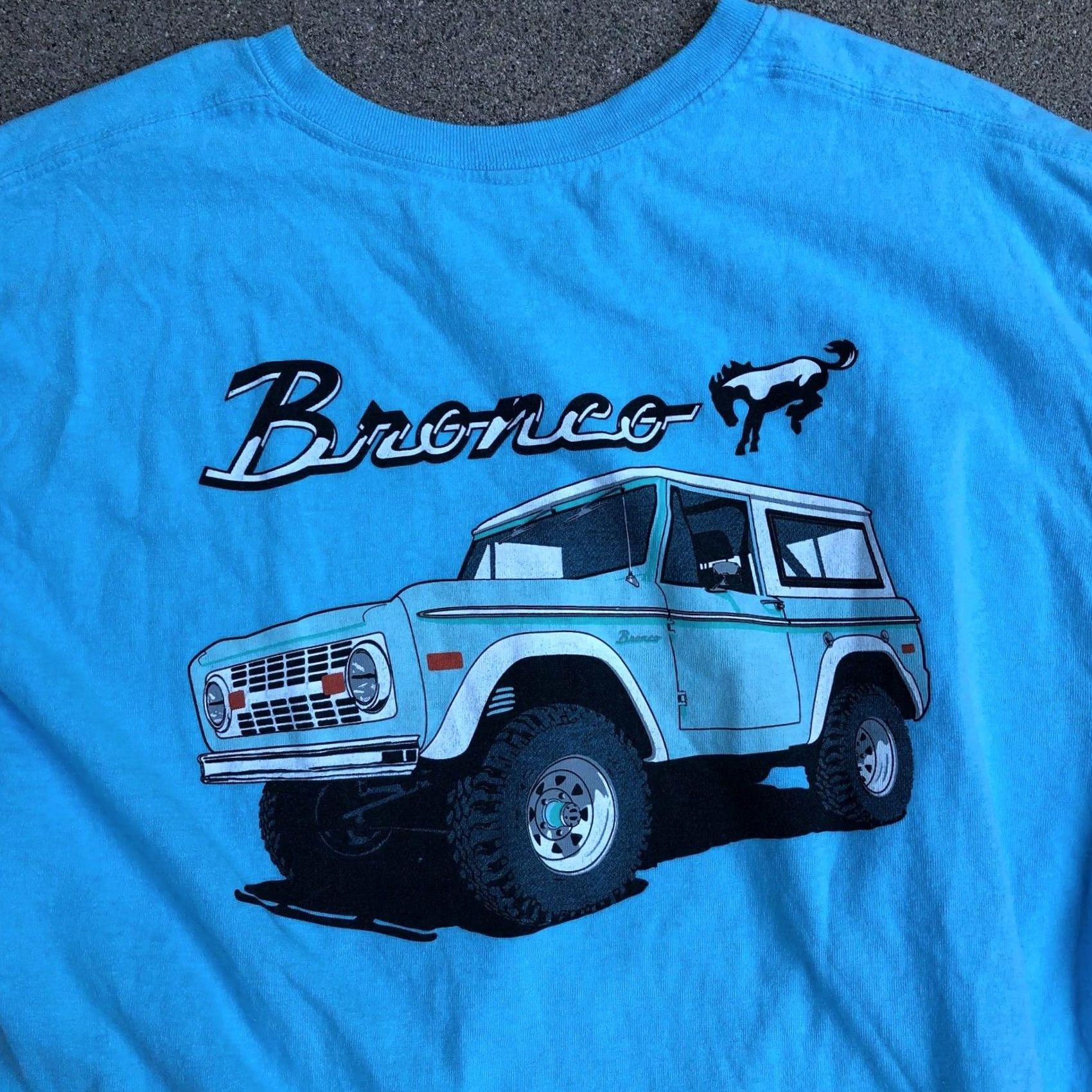 Ford FORD Wright and Ditson Bronco T Shirt LG Blue Short Sleeve Crew Neck Mens Size US L / EU 52-54 / 3 - 4 Thumbnail