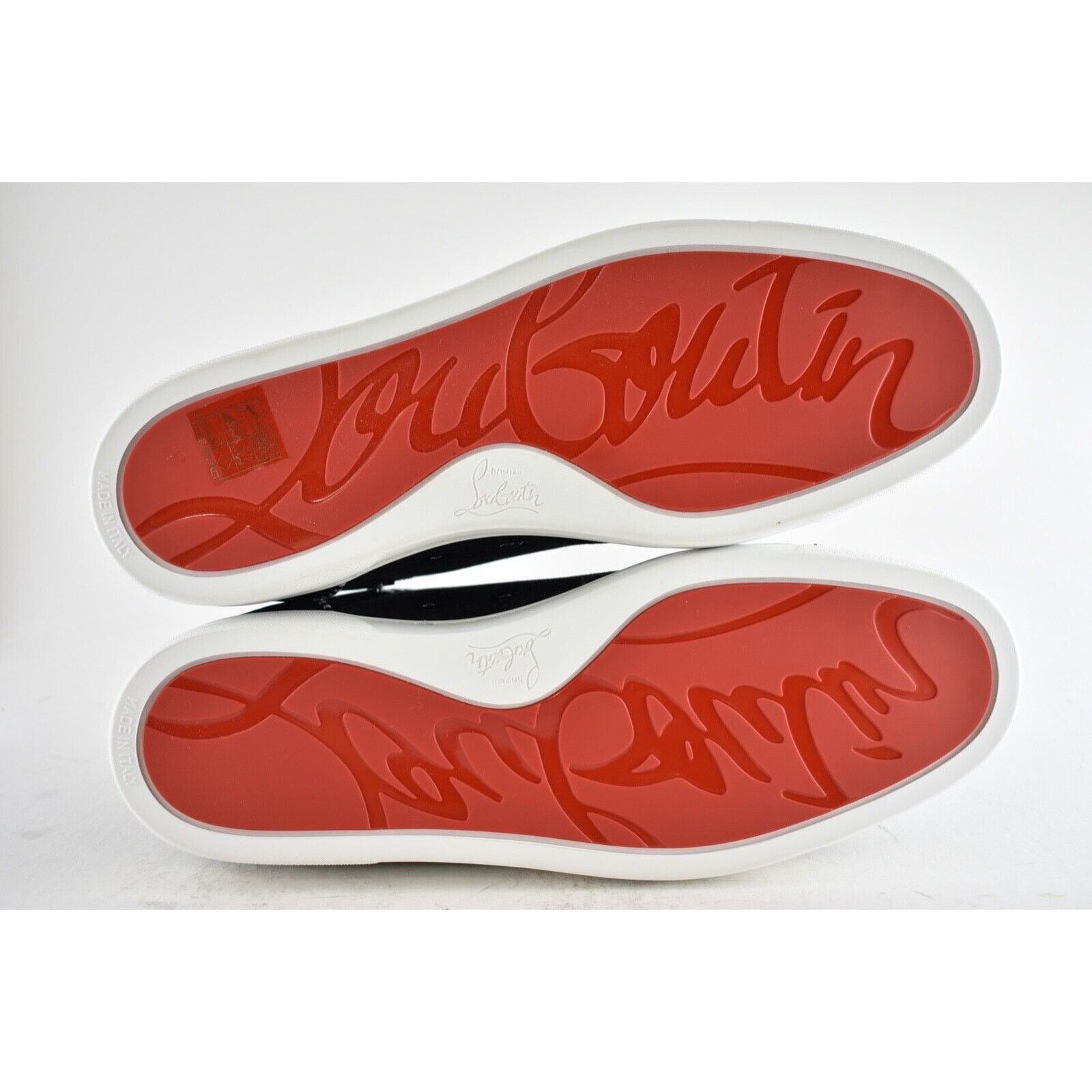 Christian Louboutin Christian Louboutin Mens Lou Pik Pik Orlato Flat Black Red Size US 9.5 / EU 42-43 - 12 Thumbnail