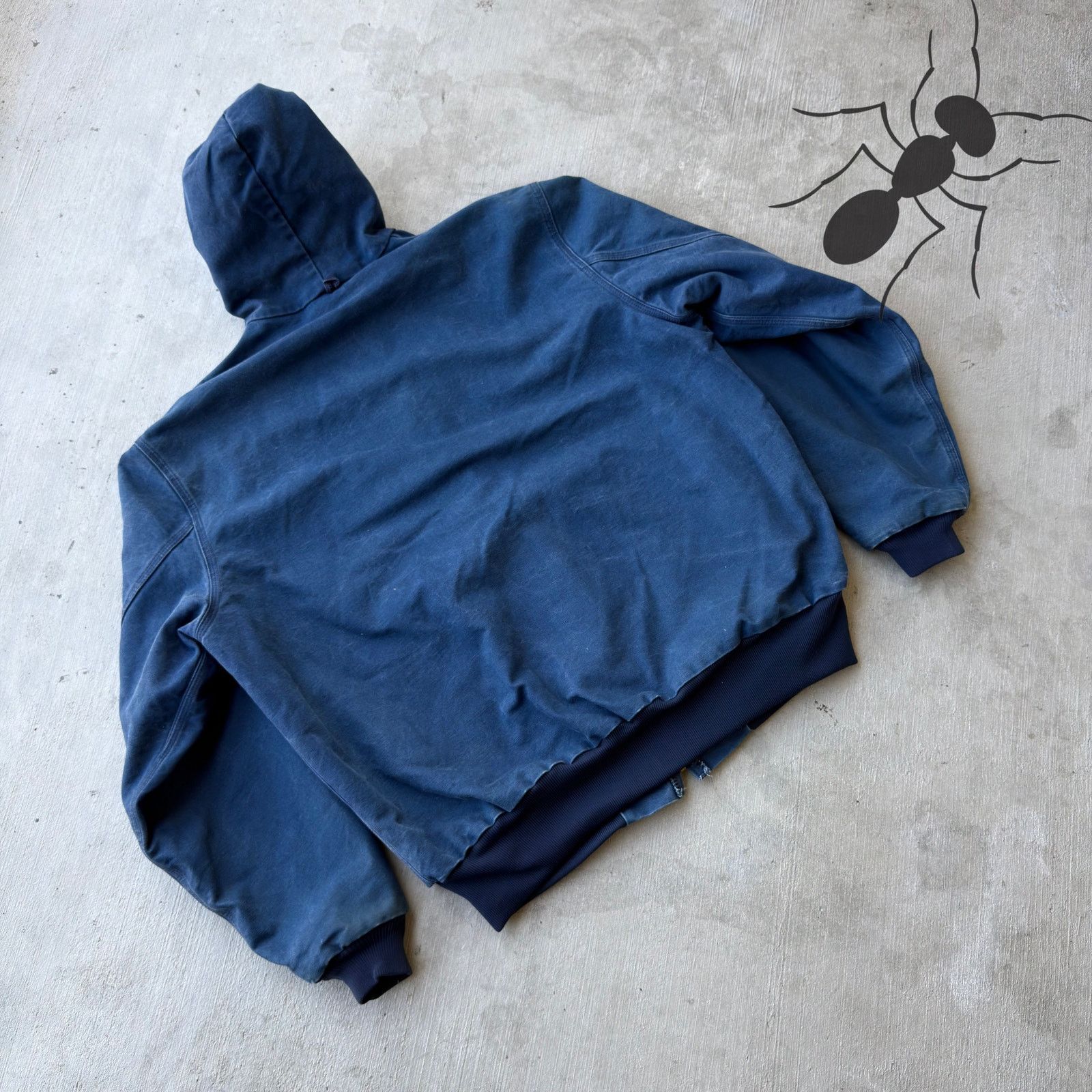 Carhartt × Vintage Carhartt J03 NVY Blue hooded work wear jacket Size US XXL / EU 58 / 5 - 4 Thumbnail