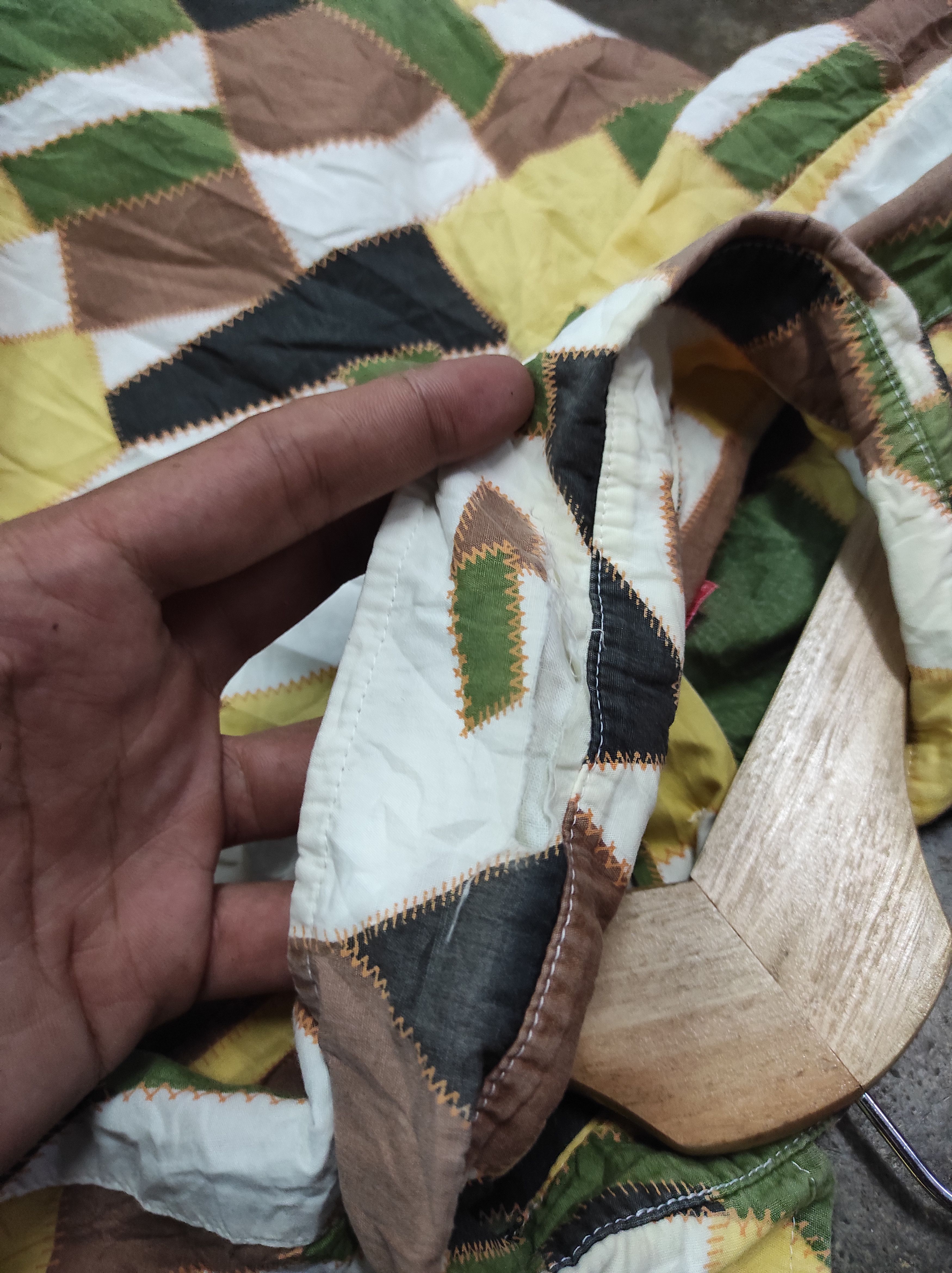 Bape A Bathing Ape BAPE Geometric Patchwork Shirt Button Up Size US M / EU 48-50 / 2 - 8 Thumbnail