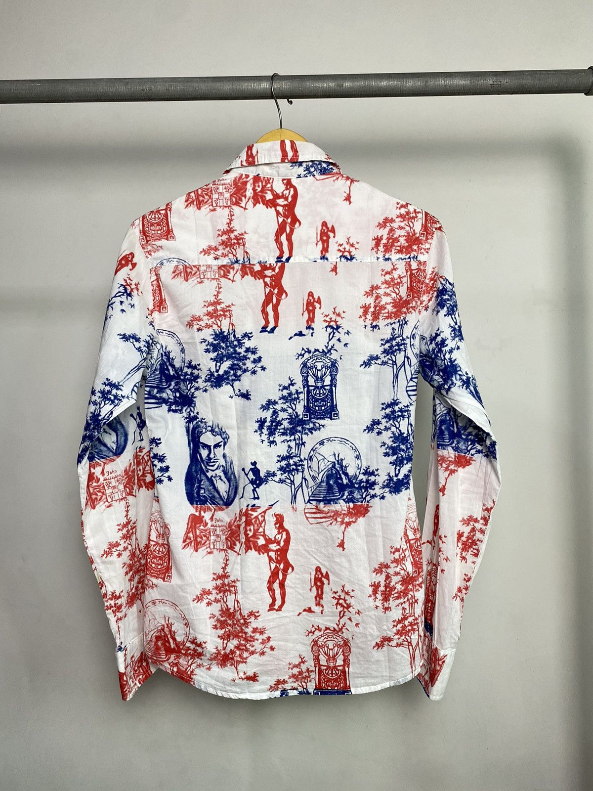 John Galliano Vintage John Galliano Light Cotton Printed Shirt Size US M / EU 48-50 / 2 - 3 Thumbnail