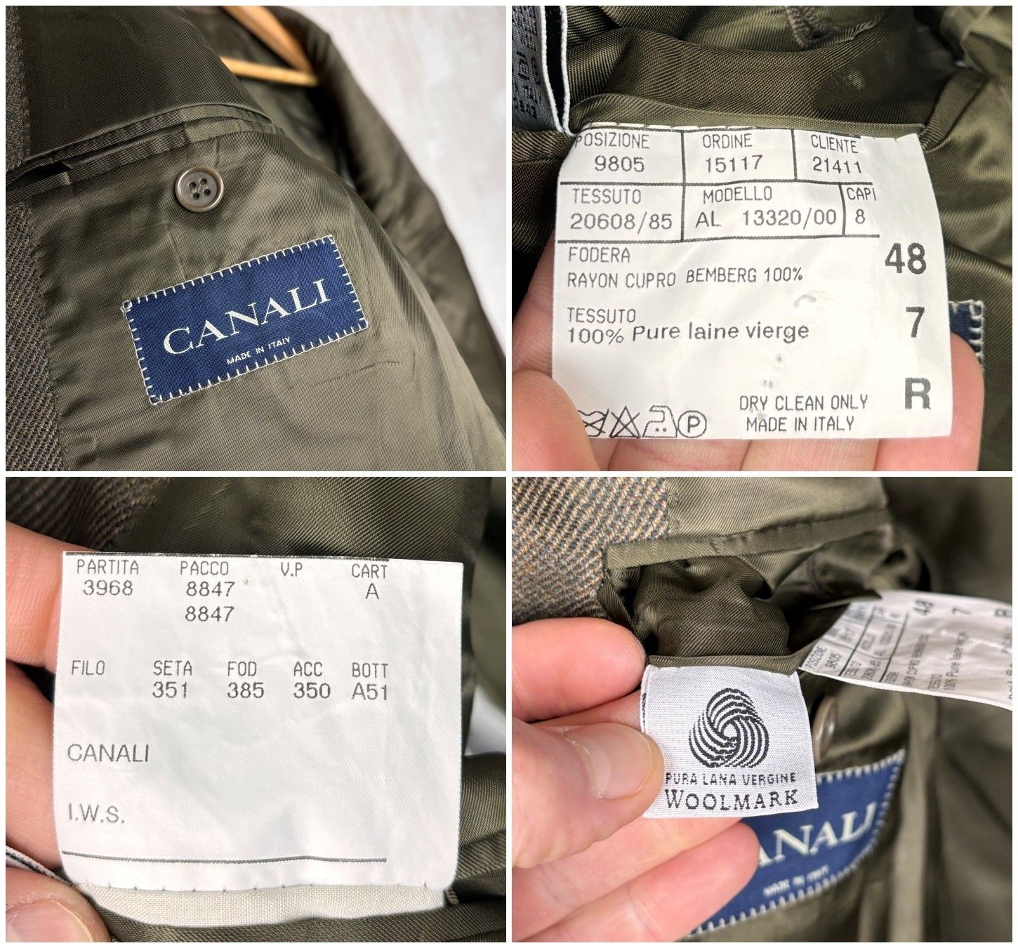 Canali Vintage CANALI Wool Blazer Elbow Pads Size 48R ( 38R US) Size 48R - 12 Thumbnail