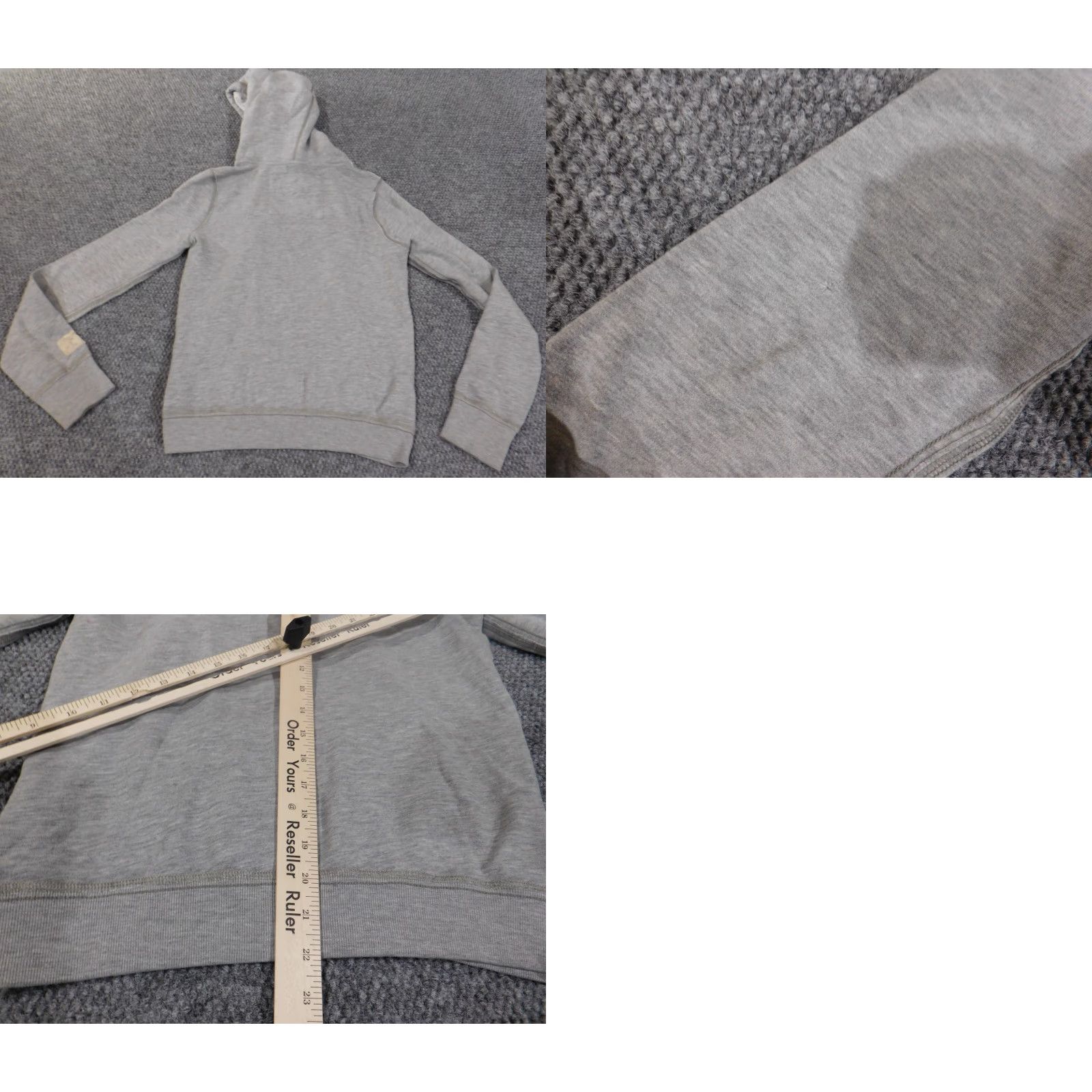 Abercrombie & Fitch VINTAGE Abercrombie & Fitch Hoodie Women Large Pullover Gray Embroidered Logo Size L / US 10 / IT 46 - 9 Thumbnail