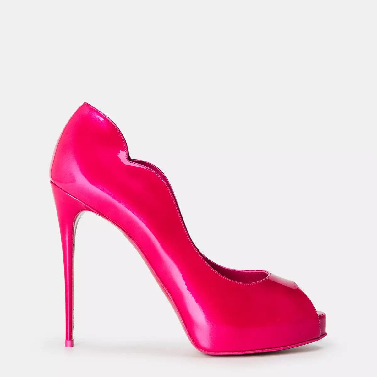 Christian Louboutin os11x0126 Hot Chick Alta 120MM Patent Leather Pumps in Pink Size US 7 / IT 37 - 1 Thumbnail