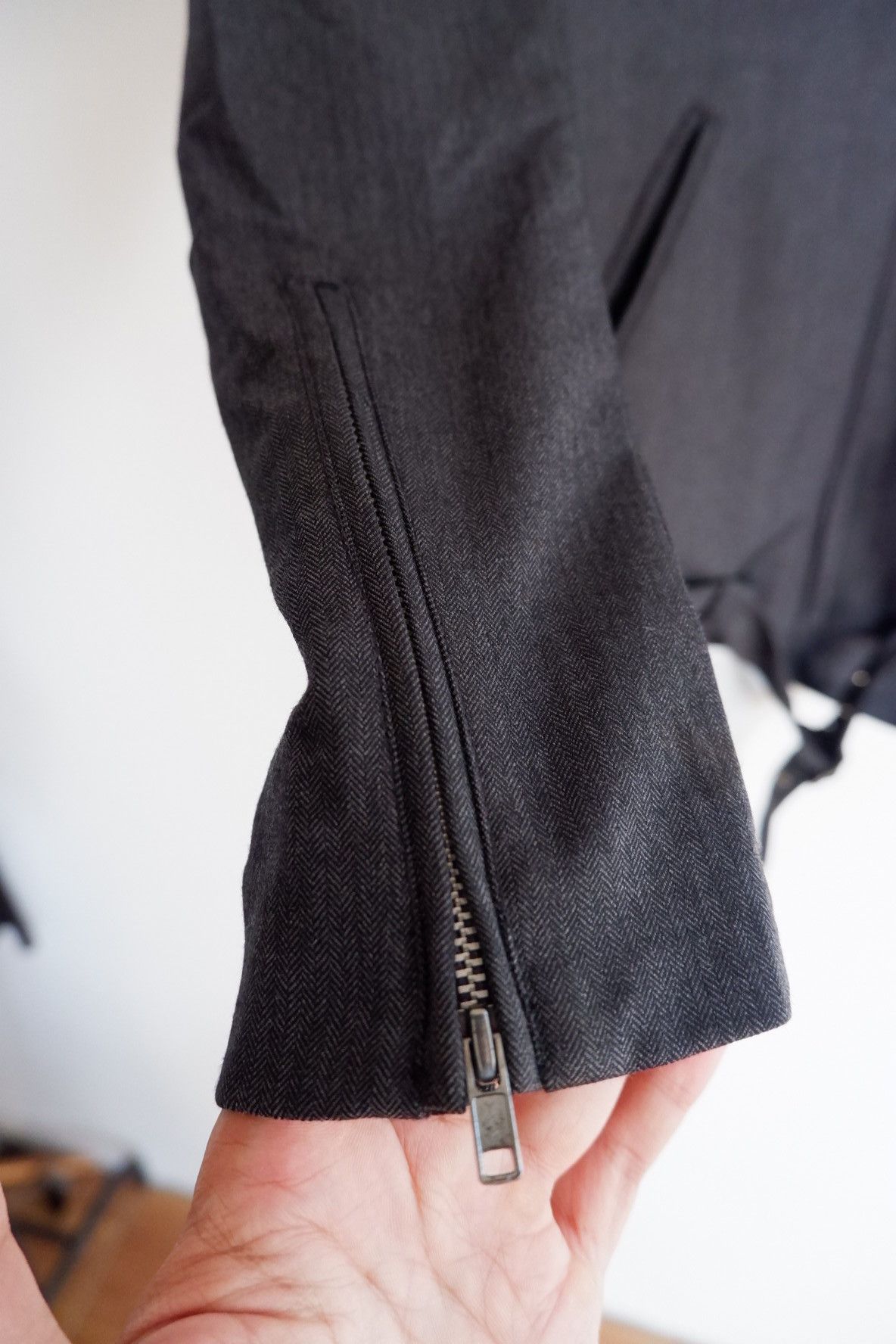 Taishi Nobukuni Vintage Taishi Nobukuni Wool Cupro Biker Belted Jacket Size US M / EU 48-50 / 2 - 10 Thumbnail
