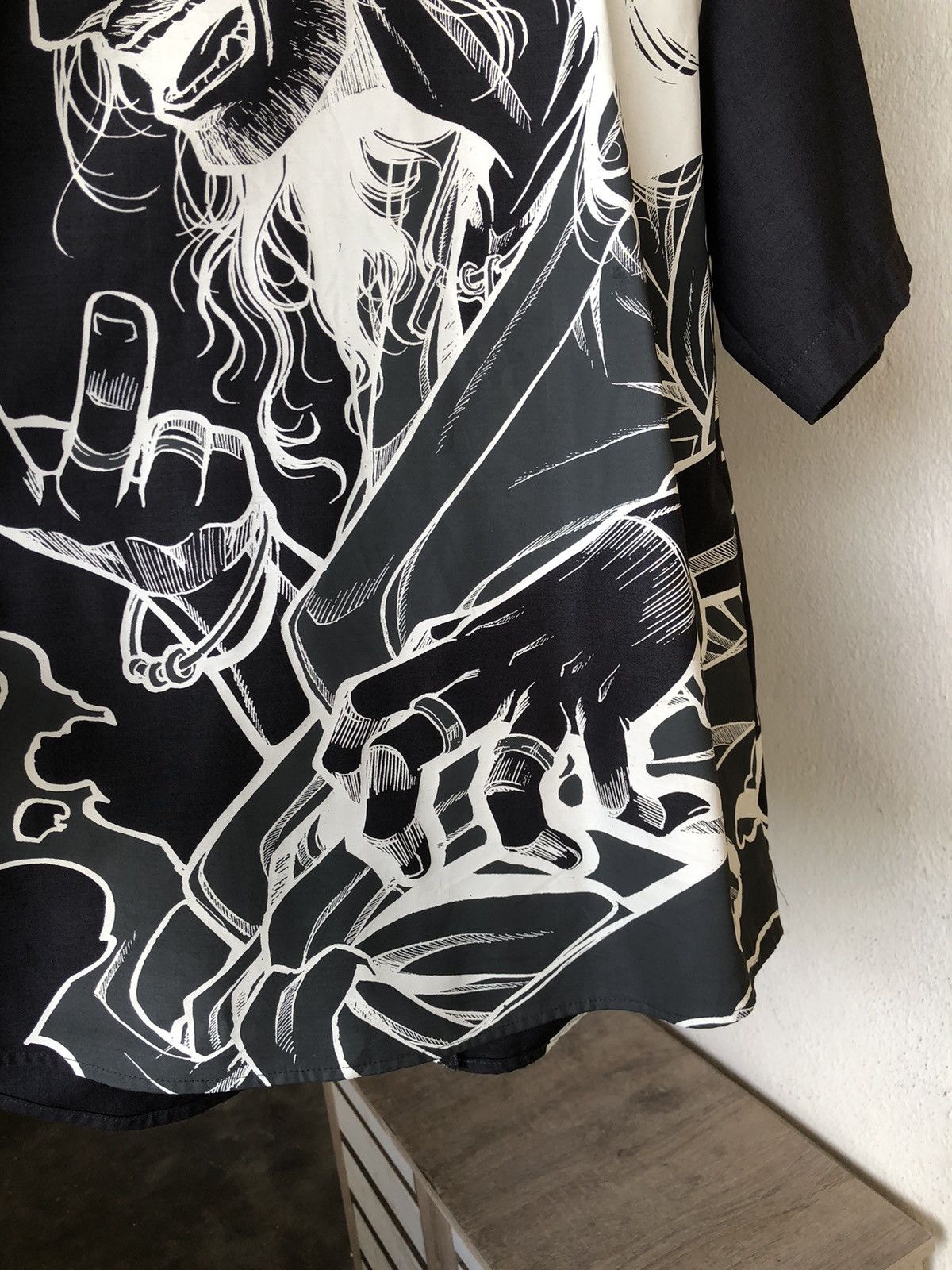 Anime Rare🔥 Drifters x Anime Oda Nobunaga Open Collar Shirt Size US XL / EU 56 / 4 - 10 Thumbnail