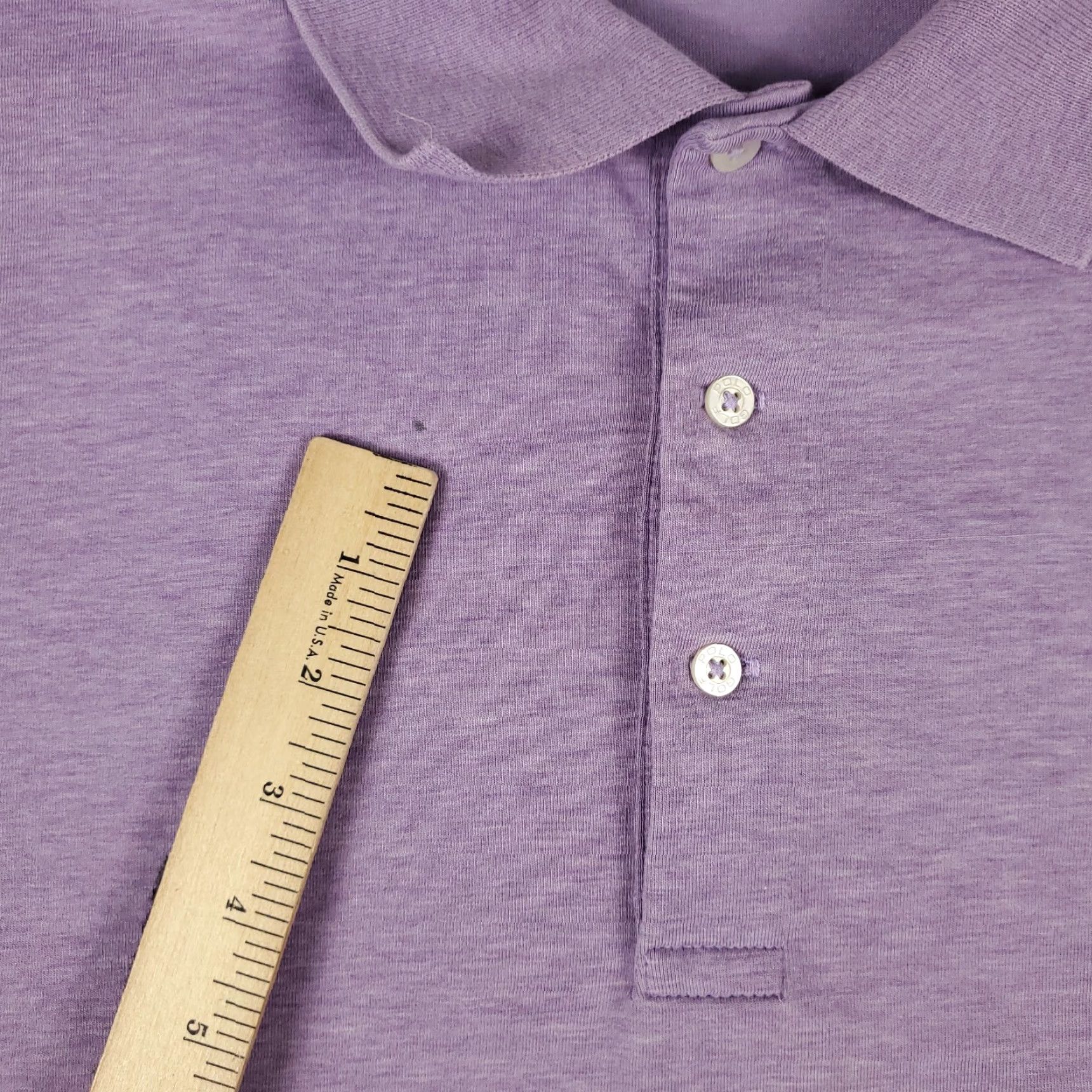 Ralph Lauren Ralph Lauren Polo Shirt Mens XL Purple Short Sleeve Casual Stain + Logo Button Collar Vintage No (adjusted per rules) Size US XL / EU 56 / 4 - 2 Thumbnail