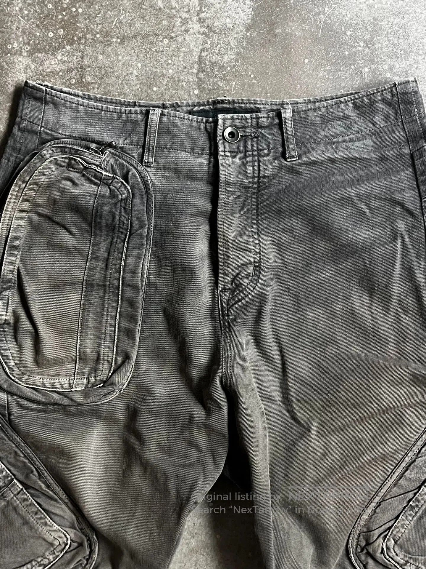 Julius distressed gray tactical cargo pants. Size US 34 / EU 50 - 3 Thumbnail