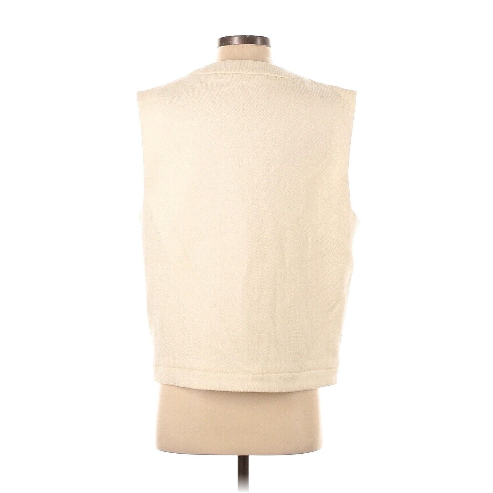 Other Jina Studio Wool Silk Cream V Snap Vest Handmade France S Size S / US 4 / IT 40 - 3 Thumbnail