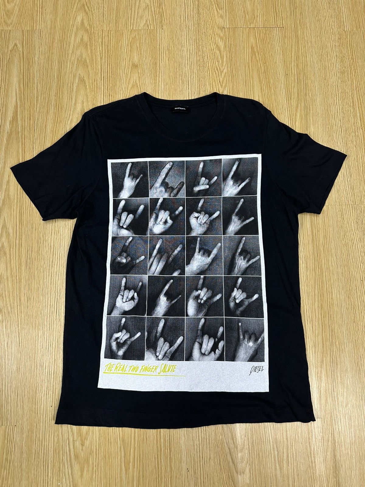 Diesel Diesel Printed Black Tshirt A937 Size US M / EU 48-50 / 2 - 2 Thumbnail