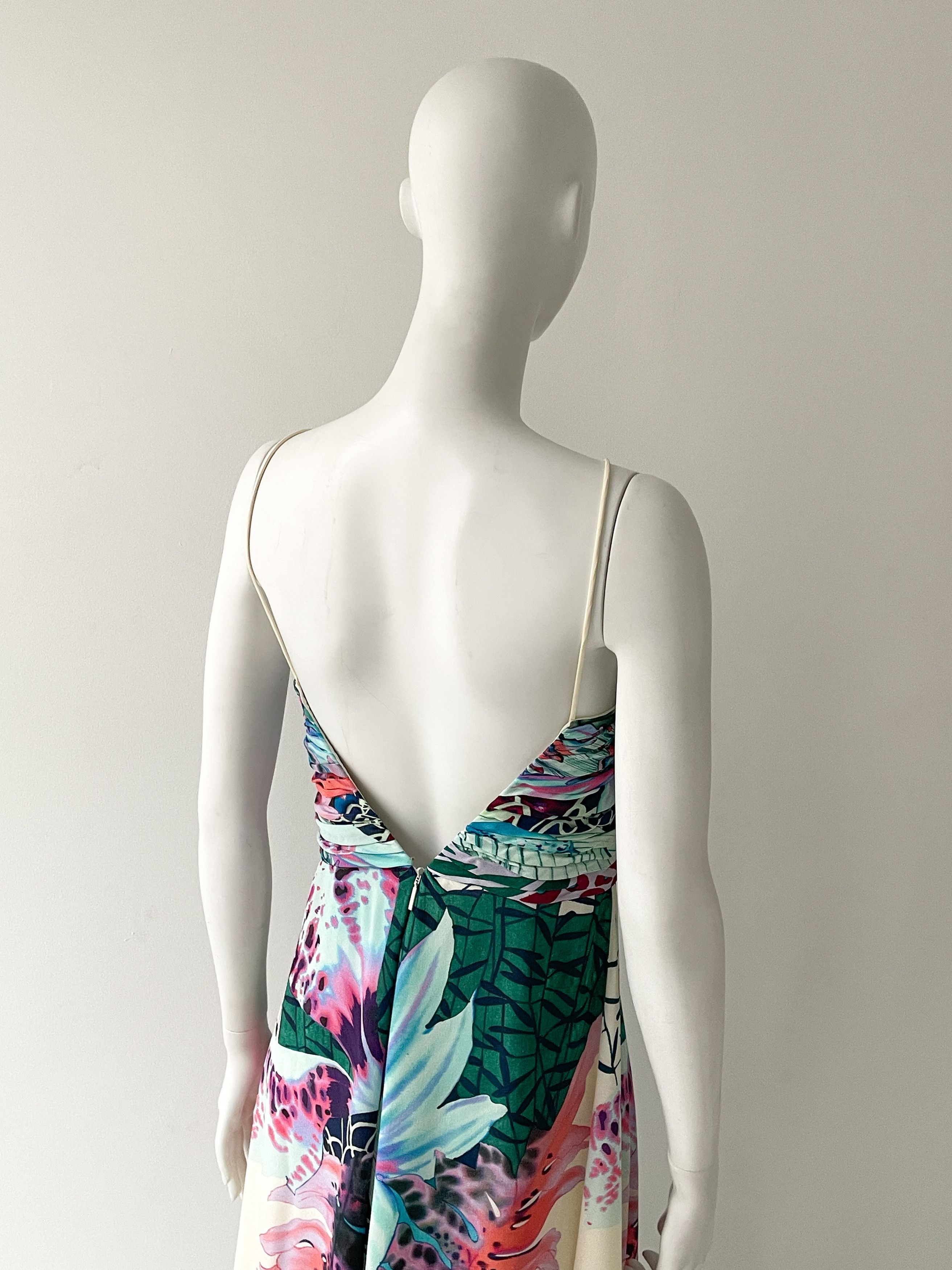 Roberto Cavalli tropical silk gown FW 2018 Size S / US 4 / IT 40 - 7 Thumbnail