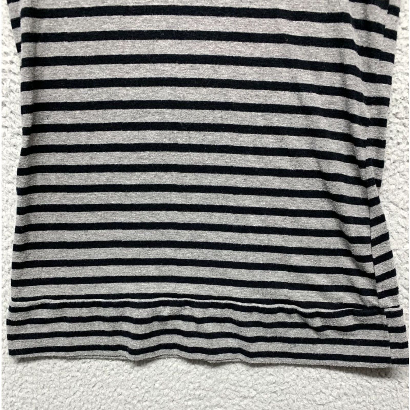 Vintage POOF Women’s Top Size M Gray Black Full Length Sleeves Button Stretch Shirt Women Regular Fit Long Sleeve Pullover Rounded Neck Size M / US 6-8 / IT 42-44 - 3 Thumbnail