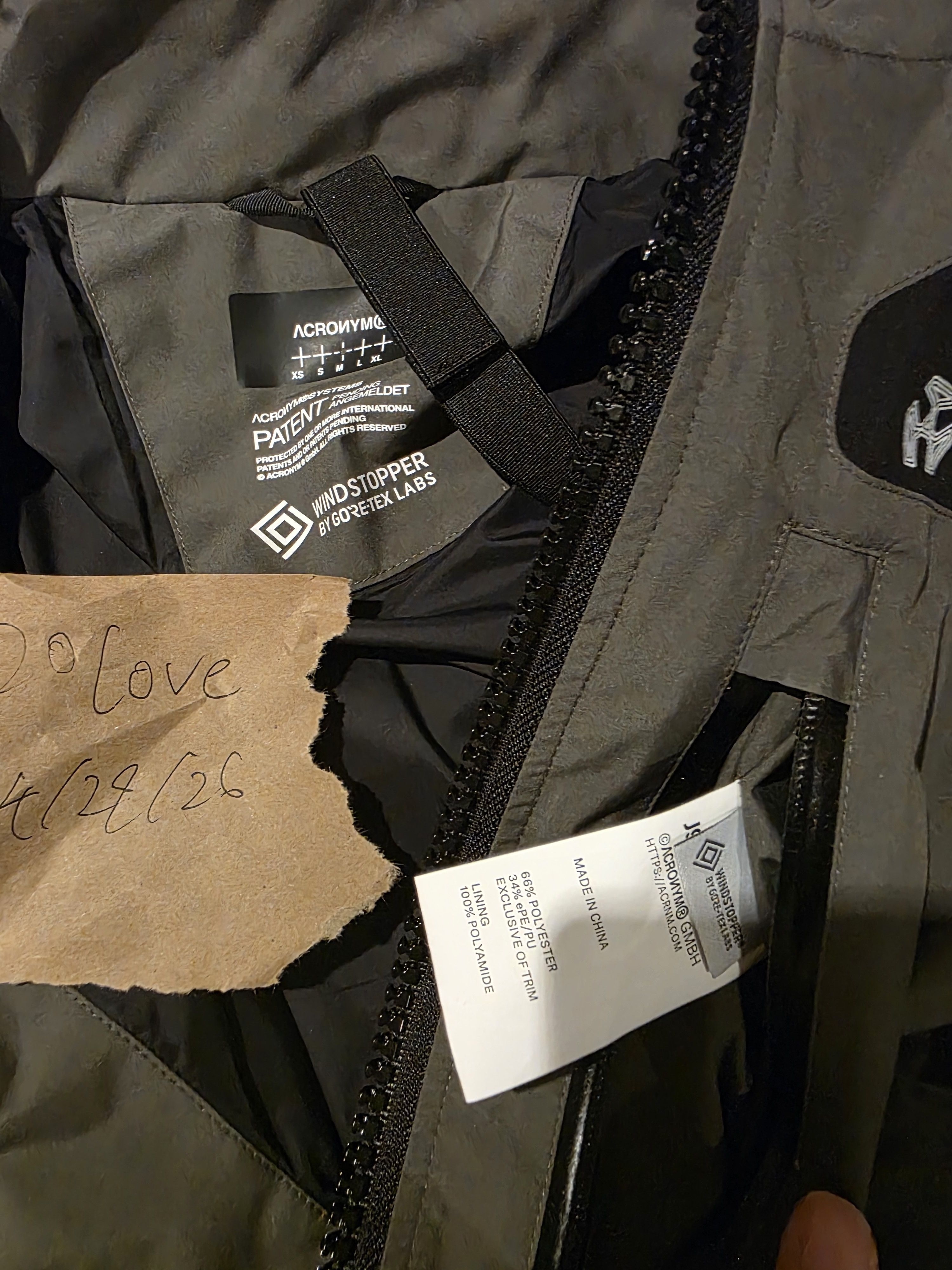 Acronym J91U-WSKP Windstopper Modular Jacket Size US M / EU 48-50 / 2 - 3 Thumbnail