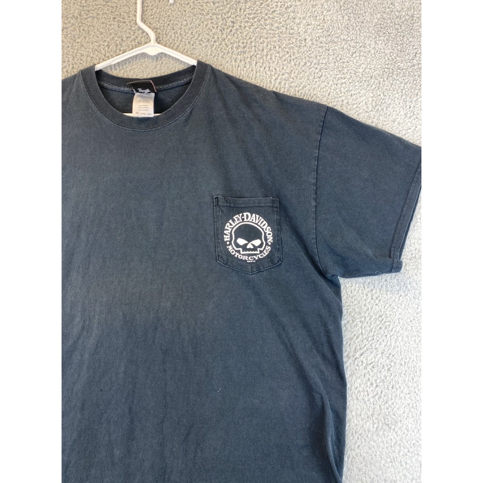 Harley Davidson Harley-Davidson Graphic T Shirt 2XL Black Adult Short Sleeve Shirt 74-43 Size US XXL / EU 58 / 5 - 2 Thumbnail