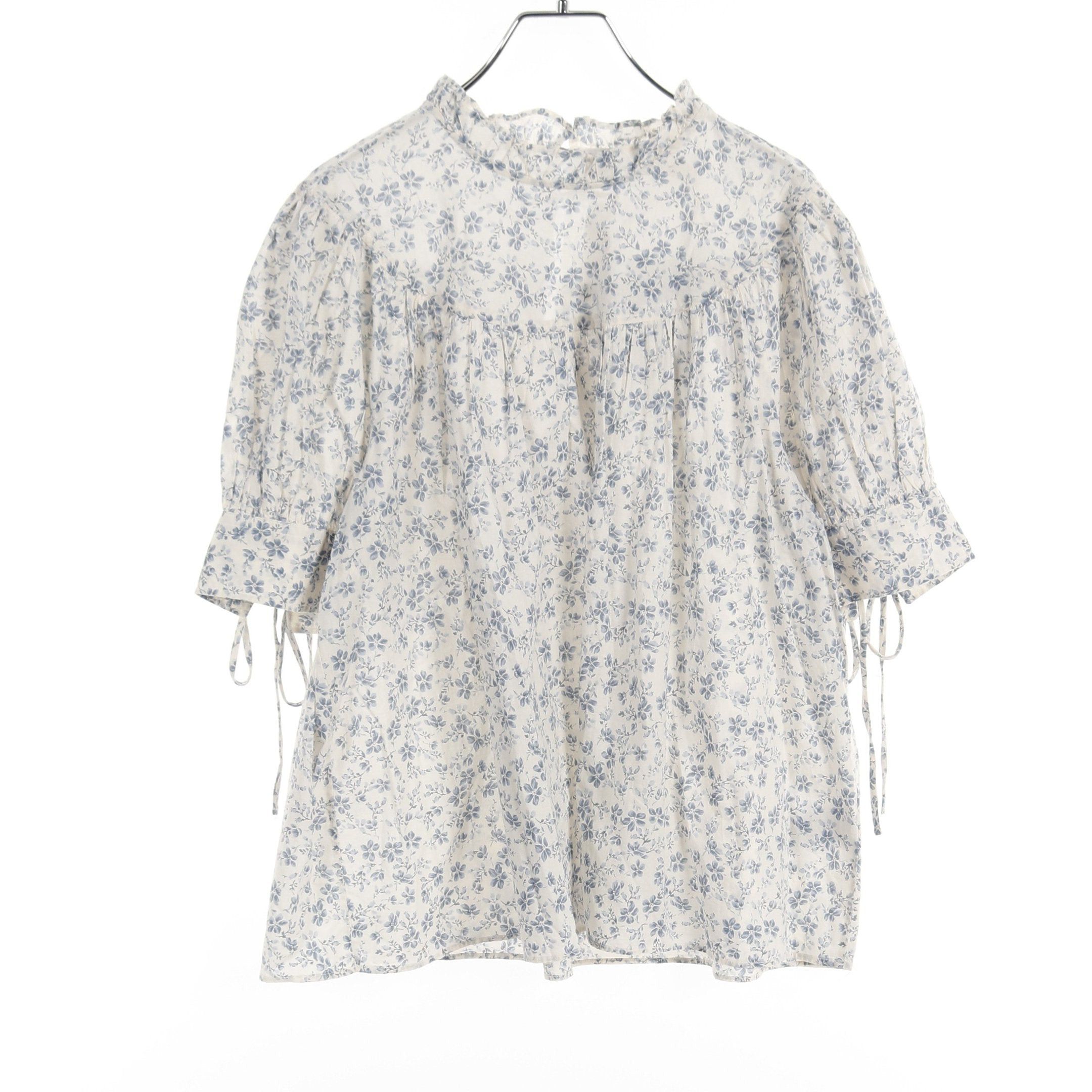 Ralph Lauren Ralph Lauren Blouse Frill Floral Cotton White Light Blue Kids Size ONE SIZE - 1 Thumbnail