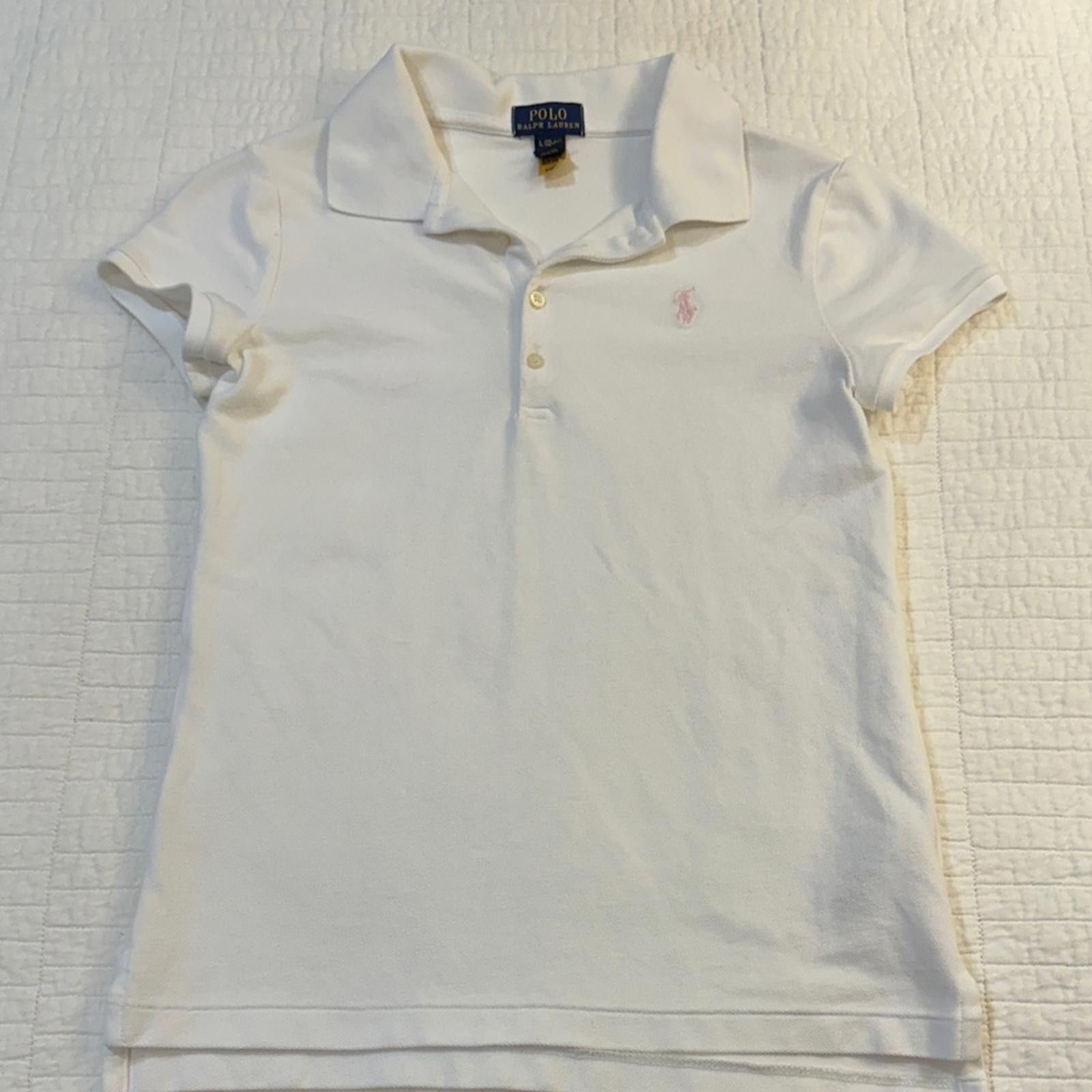 Polo Ralph Lauren Polo Ralph Lauren Youth 14-16 Kids White pink Pony Shirt New Size US XXS / EU 40 - 1 Thumbnail