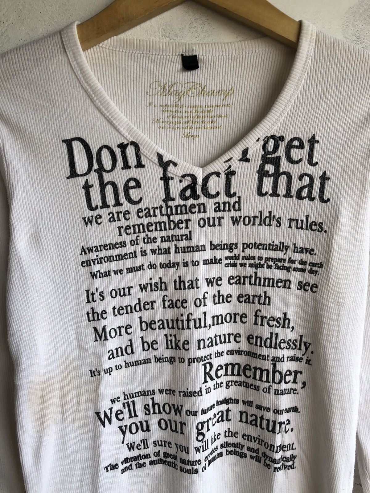 Hysteric Glamour Japanese Poem Dont Forget The Fact That Ifsix Style Size US L / EU 52-54 / 3 - 4 Thumbnail