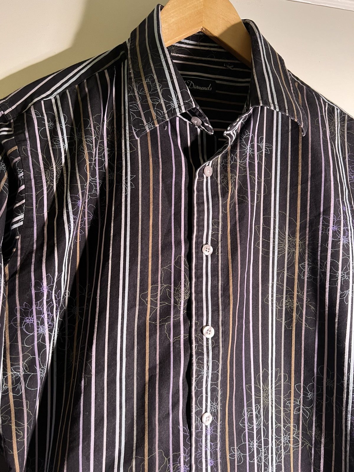 Vintage Y2K 2000’s VTG Vintage 7 Diamonds Flower Floral Button Shirt Size US XL / EU 56 / 4 - 5 Thumbnail