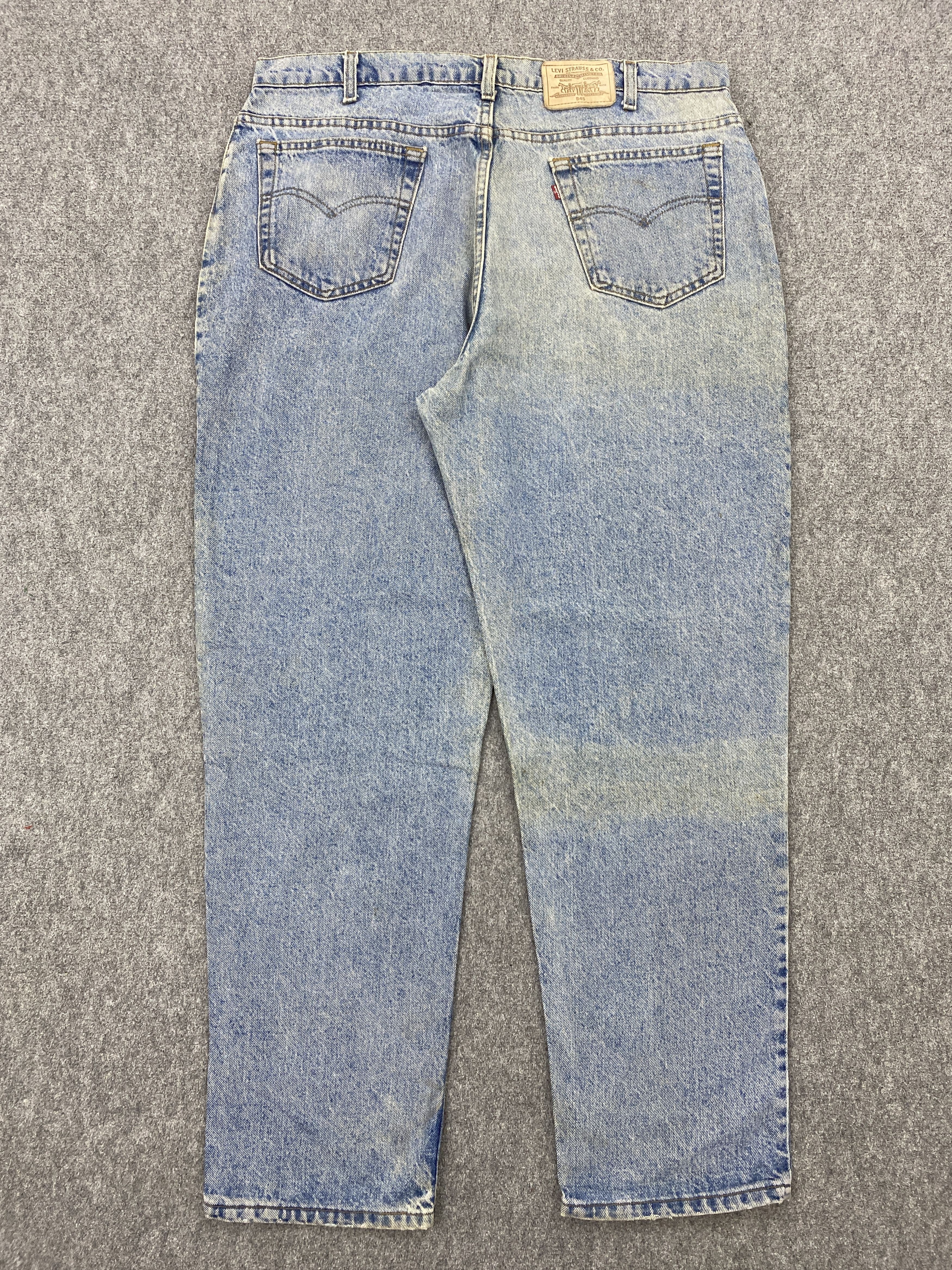 Levi's Vintage 90s Levis 545 Faded Blue Jeans S0038 Size US 39 - 3 Thumbnail
