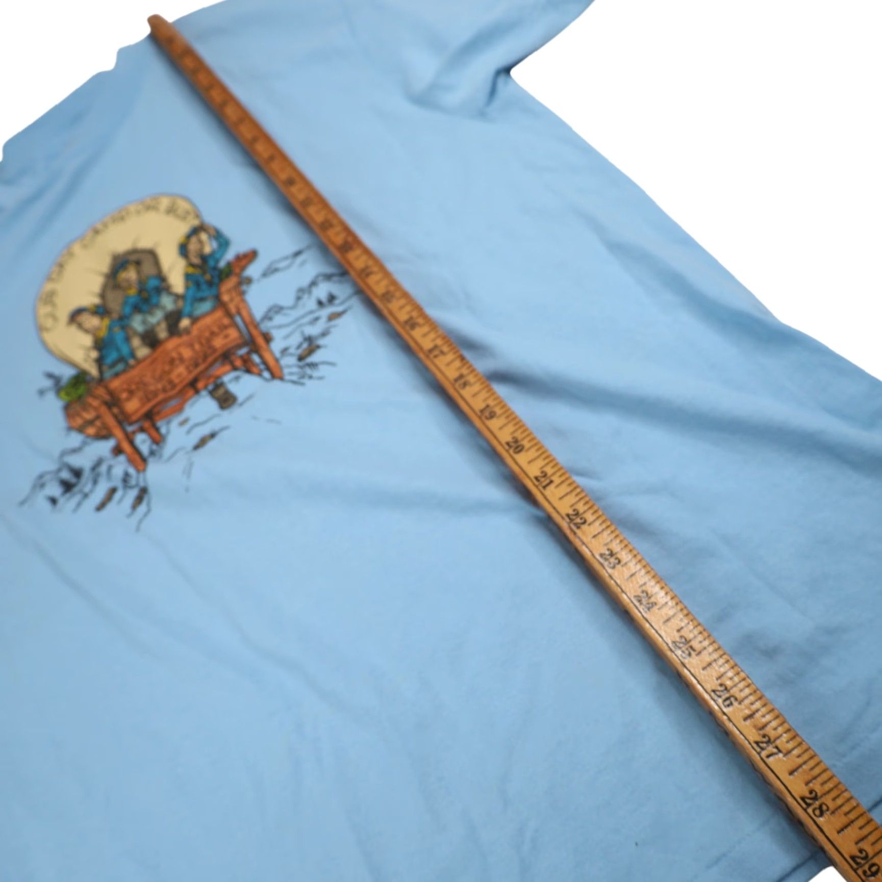 Vintage VINTAGE 1993 Boy Scouts Oregon Trail Mens Large Graphic T Shirt Blue Size US L / EU 52-54 / 3 - 7 Thumbnail