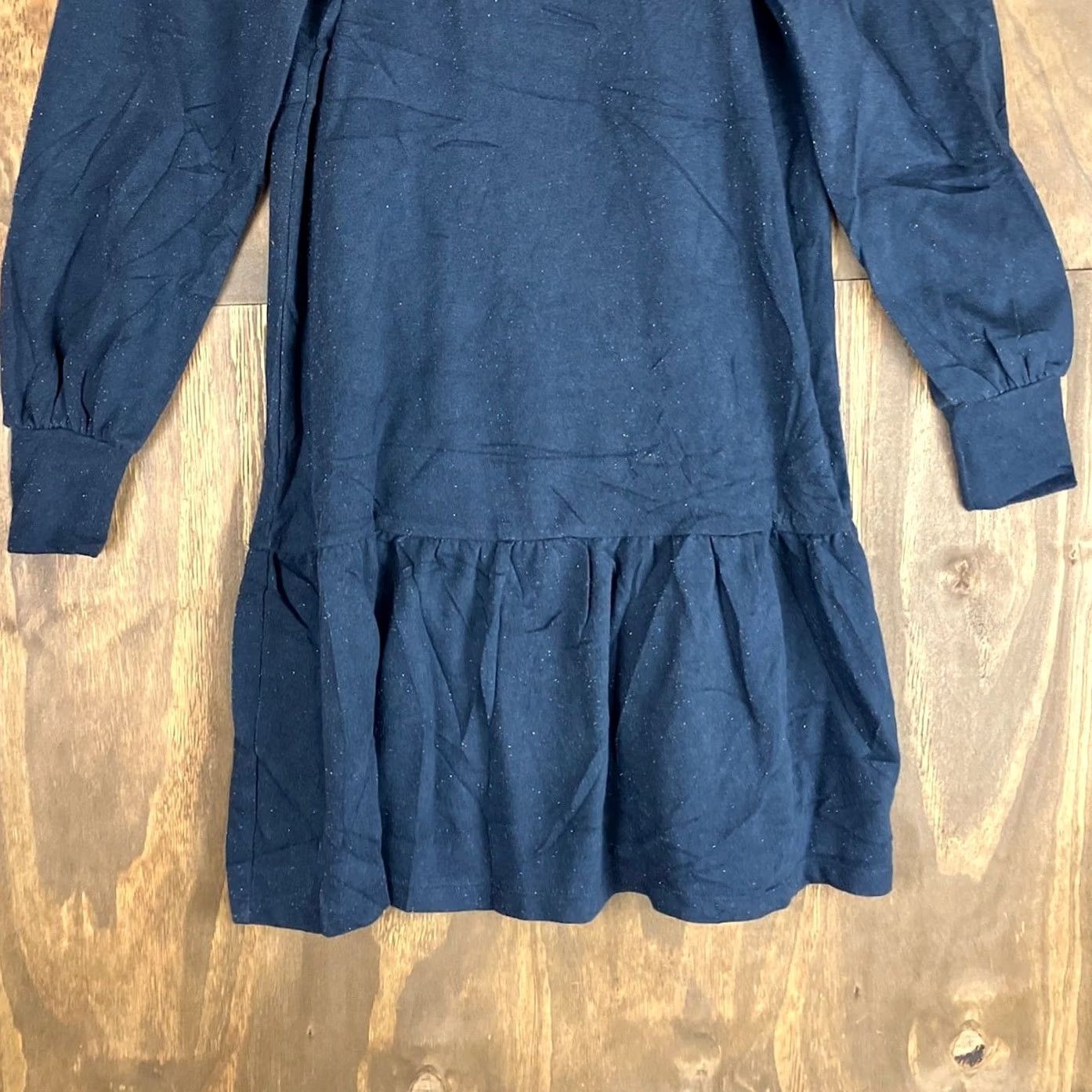 Loft LOFT Womens Sweater Dress Blue Metallic Long Sleeve Pullover S Midi Dress Crew Neck Size S / US 4 / IT 40 - 3 Thumbnail