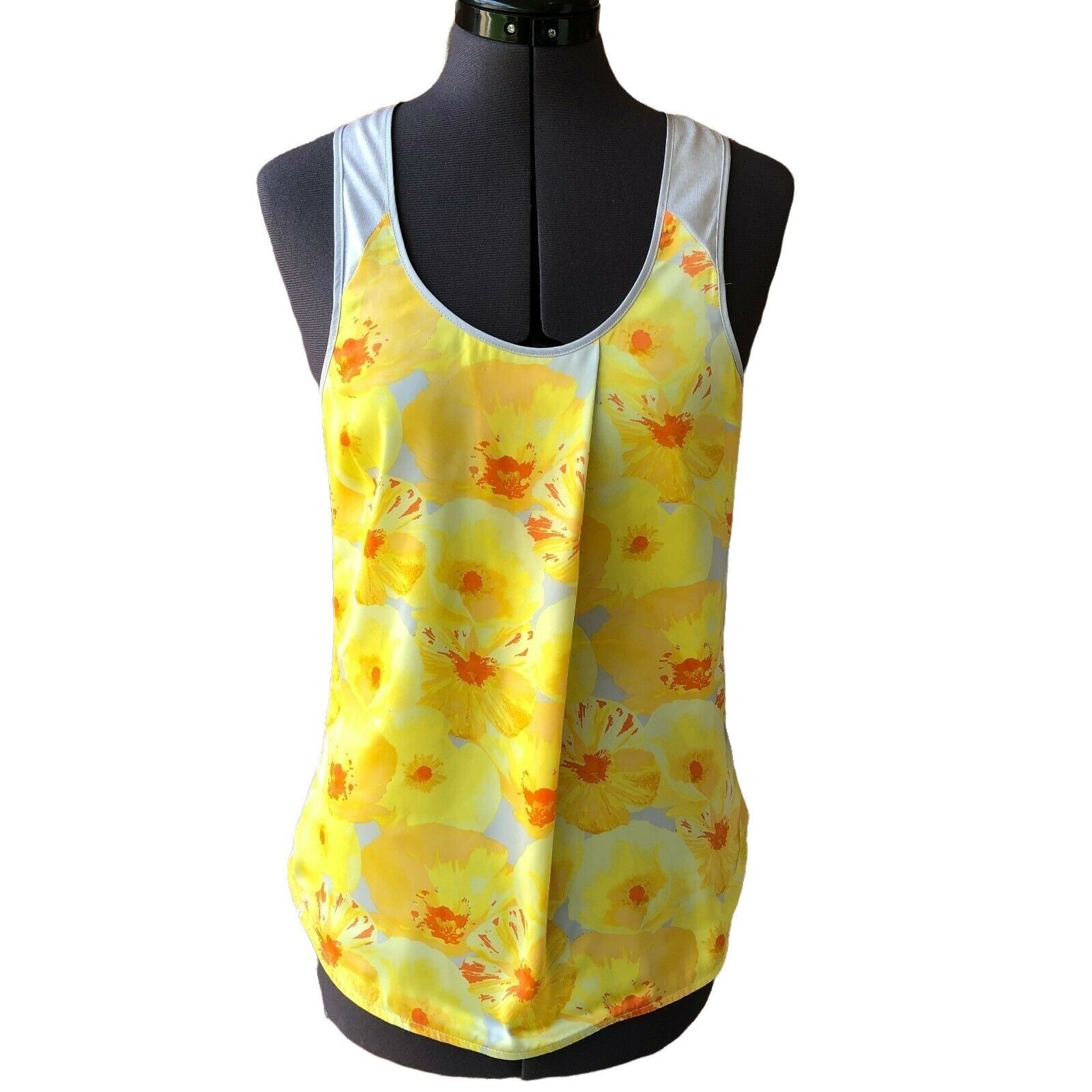 Other Caslon Women's Sleeveless Summer Top XS Yellow Floral Scoop- Size XS / US 0-2 / IT 36-38 - 1 Thumbnail
