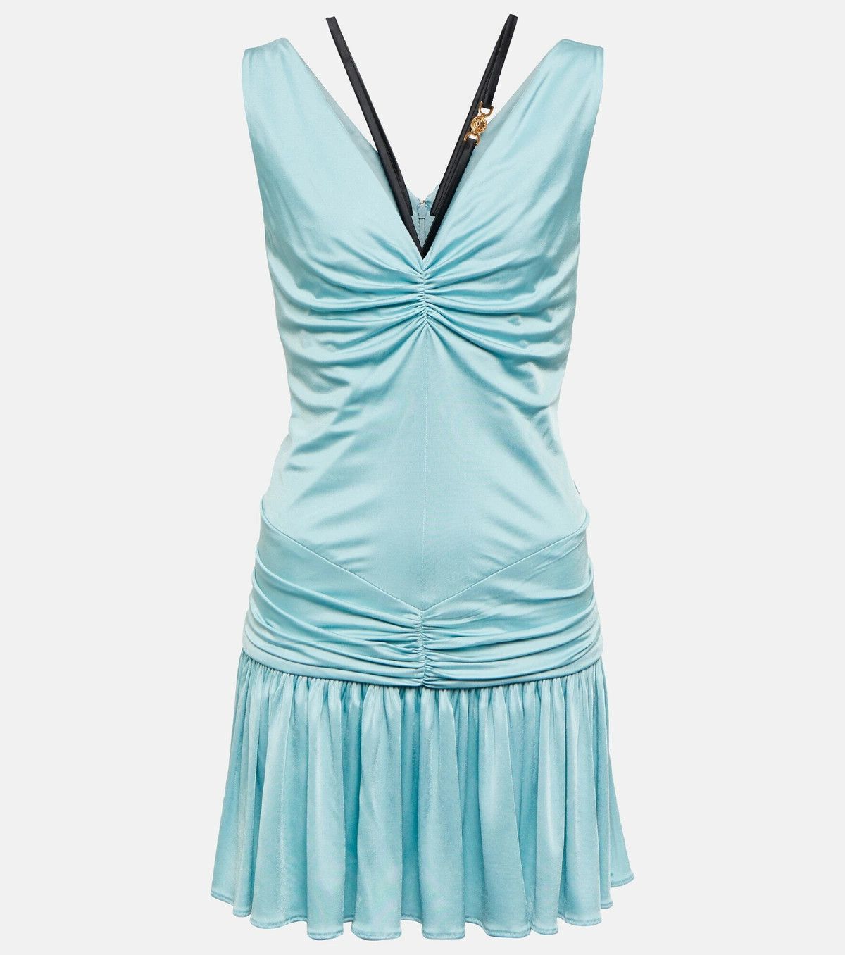 Versace o1y0226 Mini Dress in Sky Blue Size M / US 6-8 / IT 42-44 - 1 Thumbnail