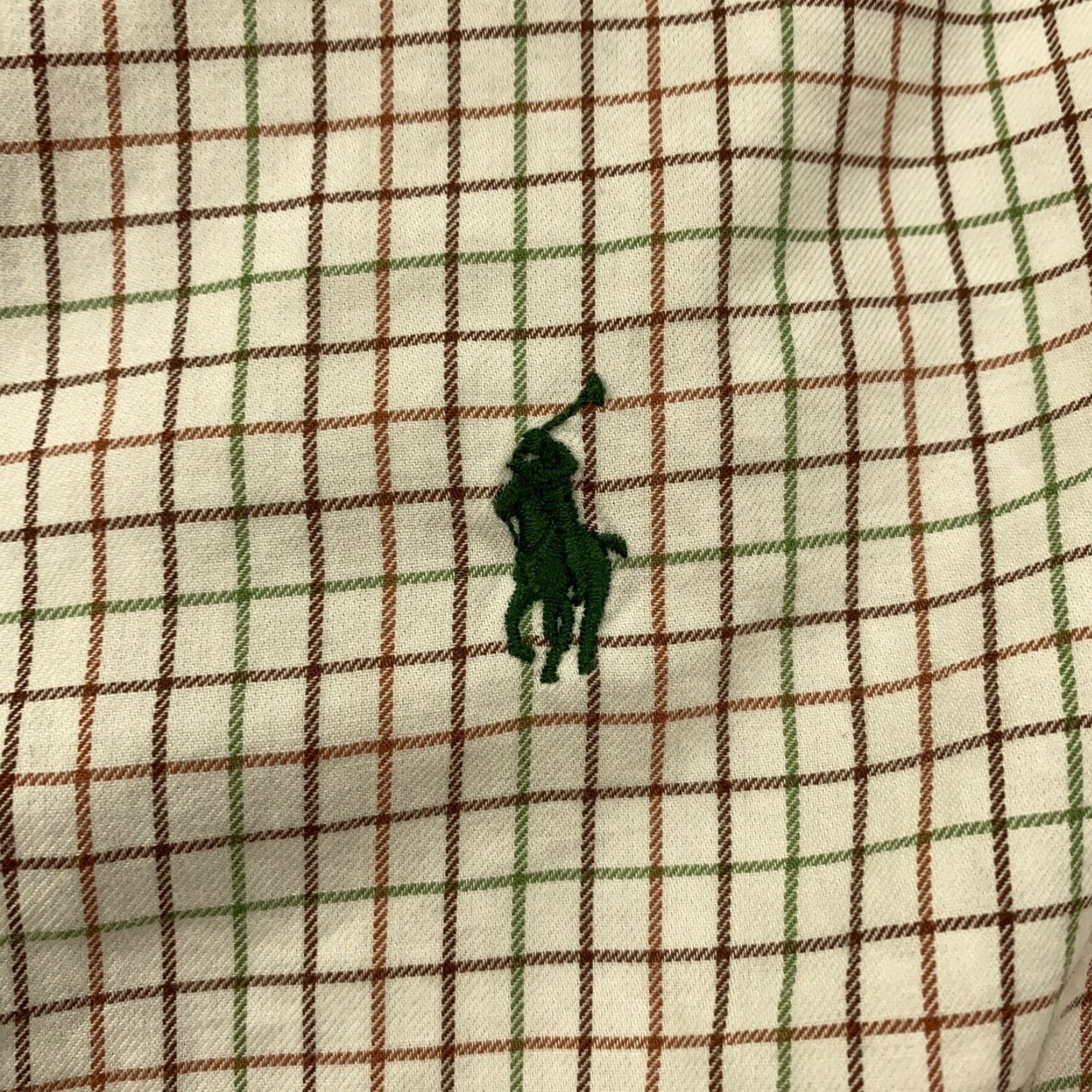 Ralph Lauren VINTAGE Ralph Lauren Shirt Men Size 17 Plaid Polo Pony Blue 100% Cotton Button-Up Long Sleeve Mens Regular Fit Adult Size US XL / EU 56 / 4 - 2 Thumbnail