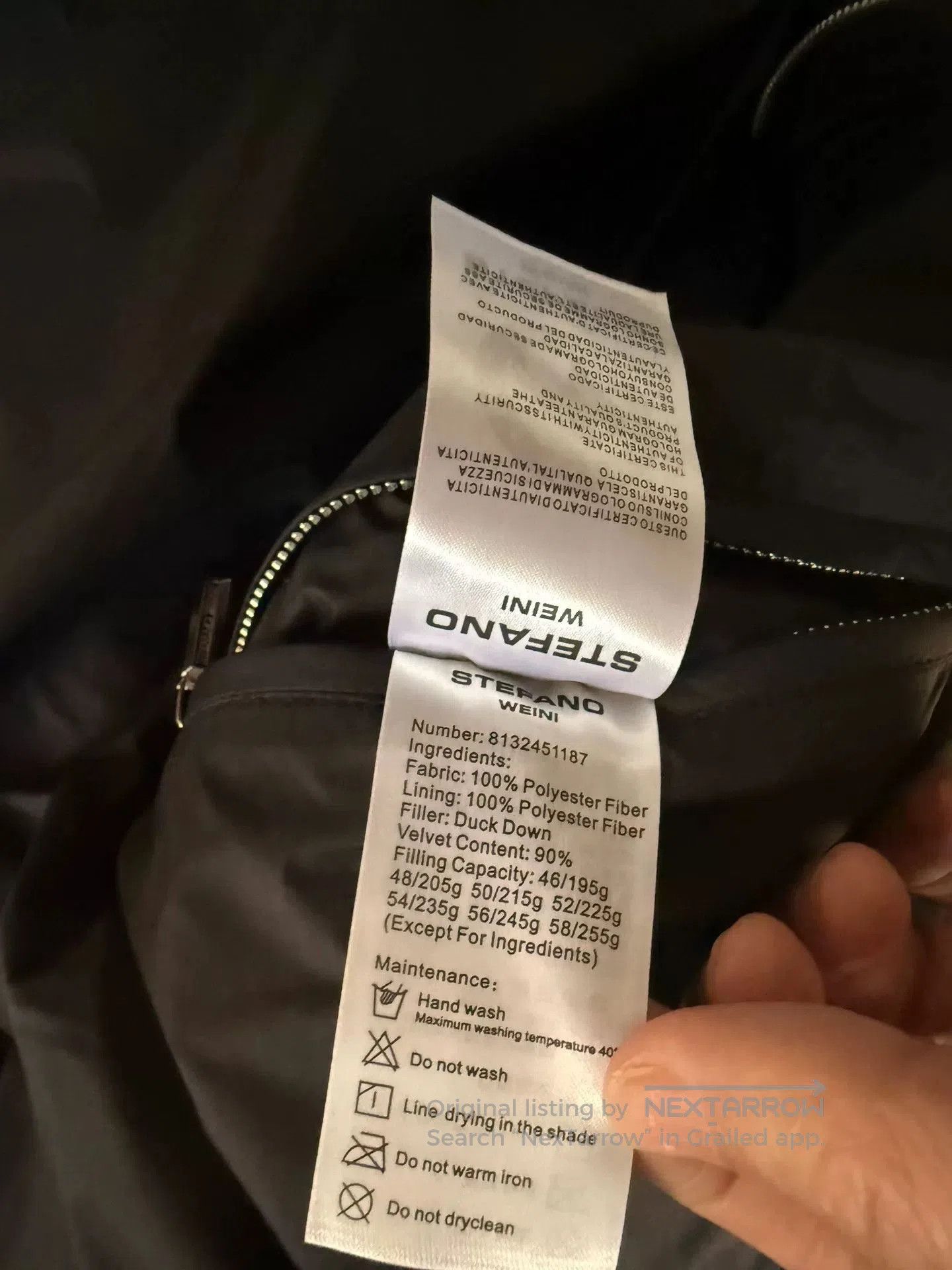 Japanese Brand William Stilo Down Jacket. Size US M / EU 48-50 / 2 - 8 Thumbnail