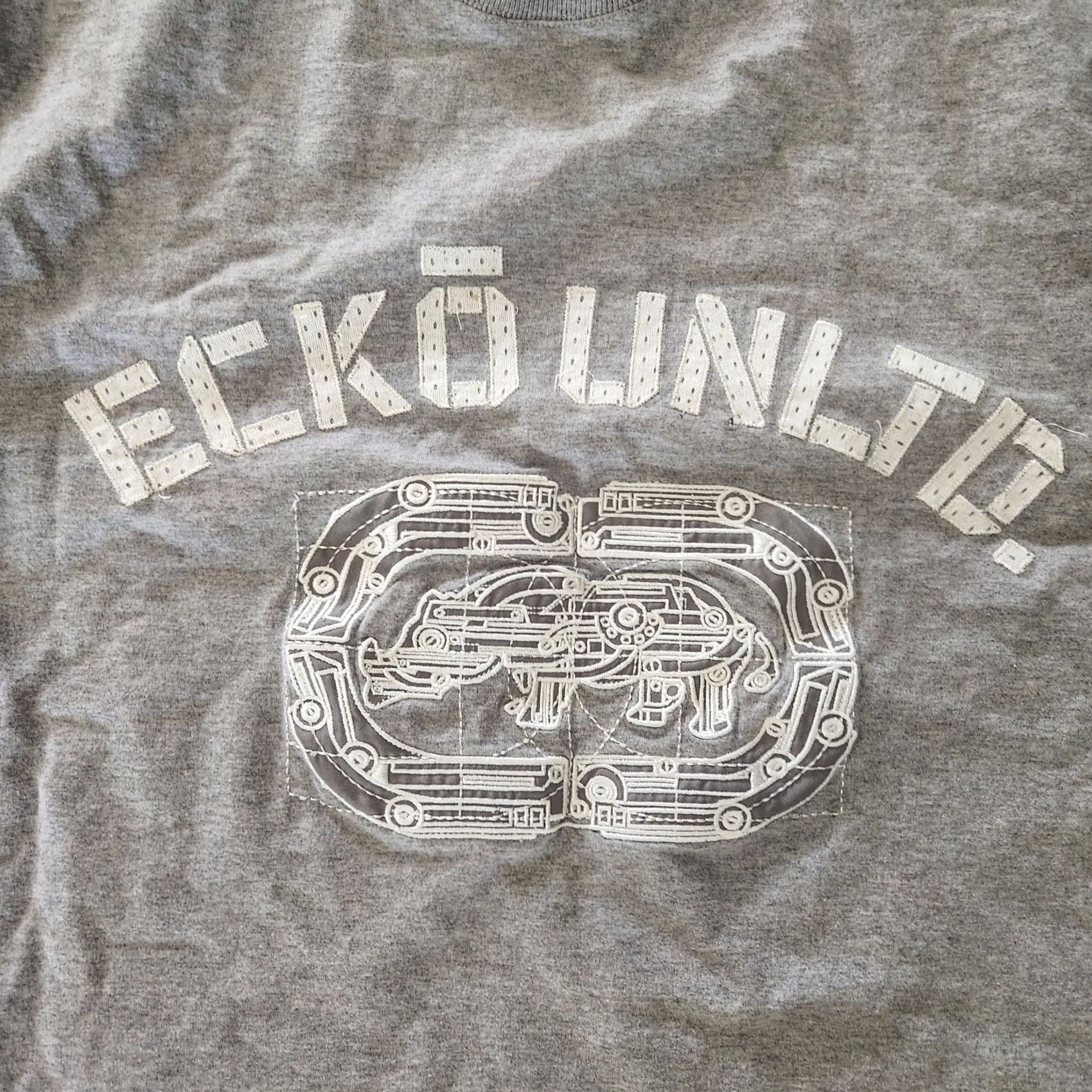 Ecko Unltd. Ecko Unltd Shirt Mens Large Gray Embroidered Hip Hop Y2K 2006 Tee T Shirt Size US L / EU 52-54 / 3 - 3 Thumbnail