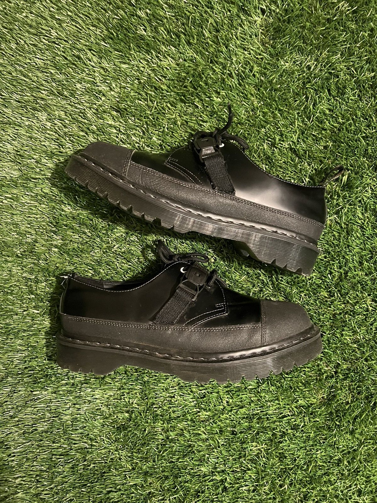 image of Dr Martens Dr. Marten England Exclusive Tech Buckle Oxford Shoes Doc in Black, Men's (Size 12)