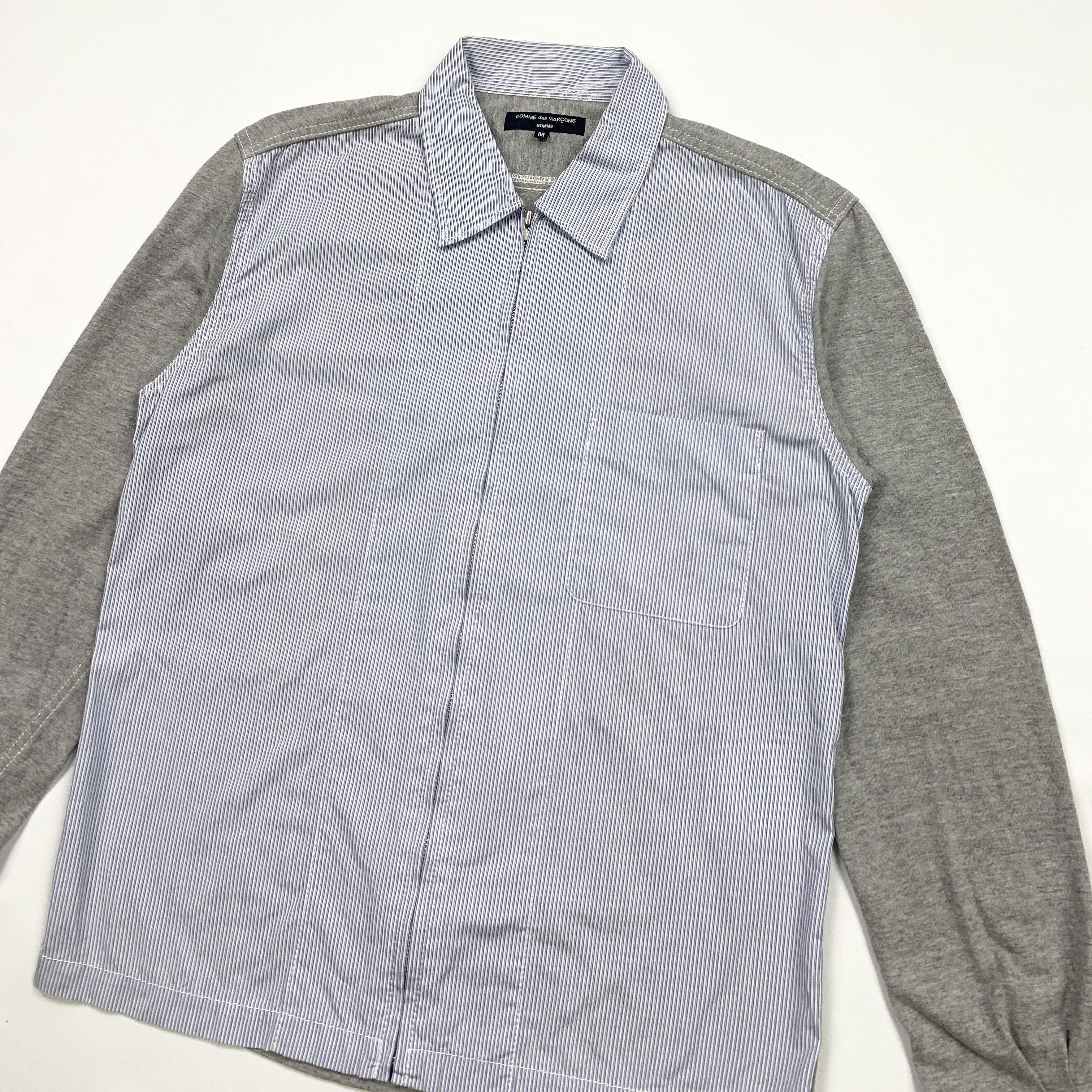 Comme des Garcons Homme Plus 2005 Hybrid LS Zip-Up Shirt Size US M / EU 48-50 / 2 - 2 Thumbnail