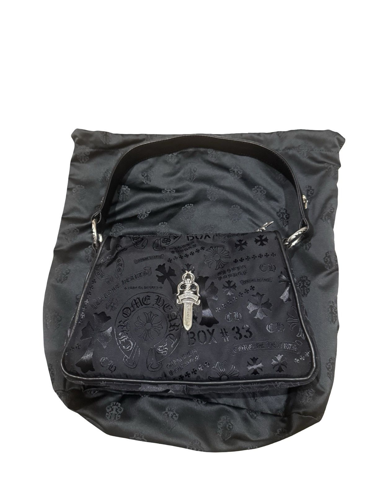 Chrome Hearts Monogram all over logo black nylon chicken nugget bag Size ONE SIZE - 1 Thumbnail