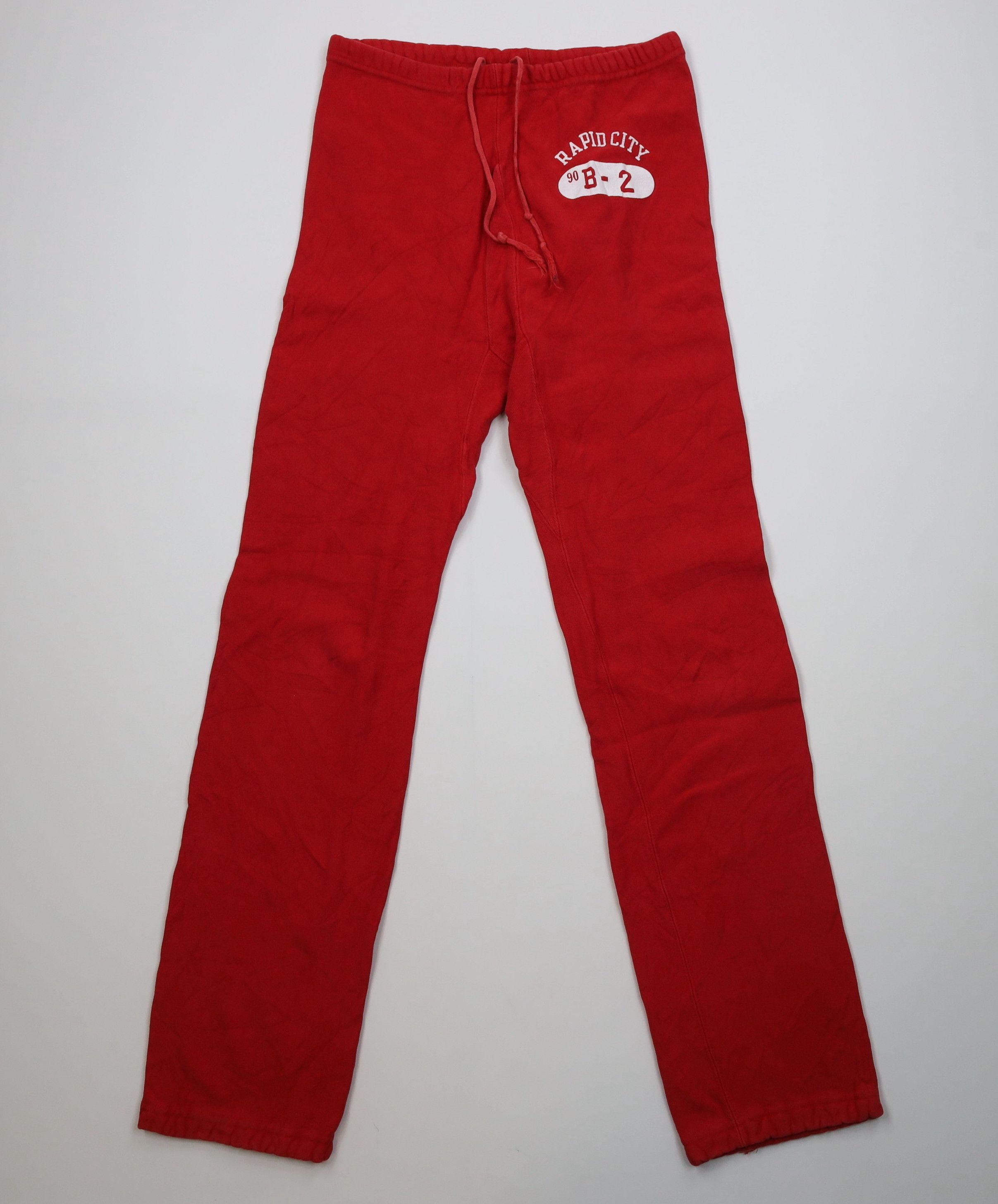 Champion Vintage 90s Champion Reverse Weave Gusset Sweatpants Red USA Size US 34 / EU 50 - 1 Thumbnail
