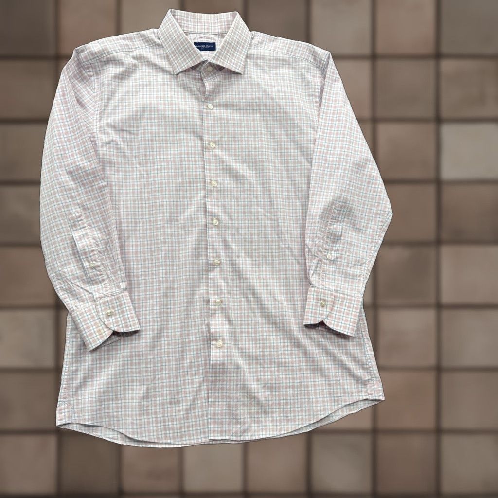 Proper Cloth Proper Cloth Shirt Men Dress Shirt Long Sleeve Check Pattern Multicolor Office 16 46in Regular Modern Preppy Mens Size US L / EU 52-54 / 3 - 1 Thumbnail