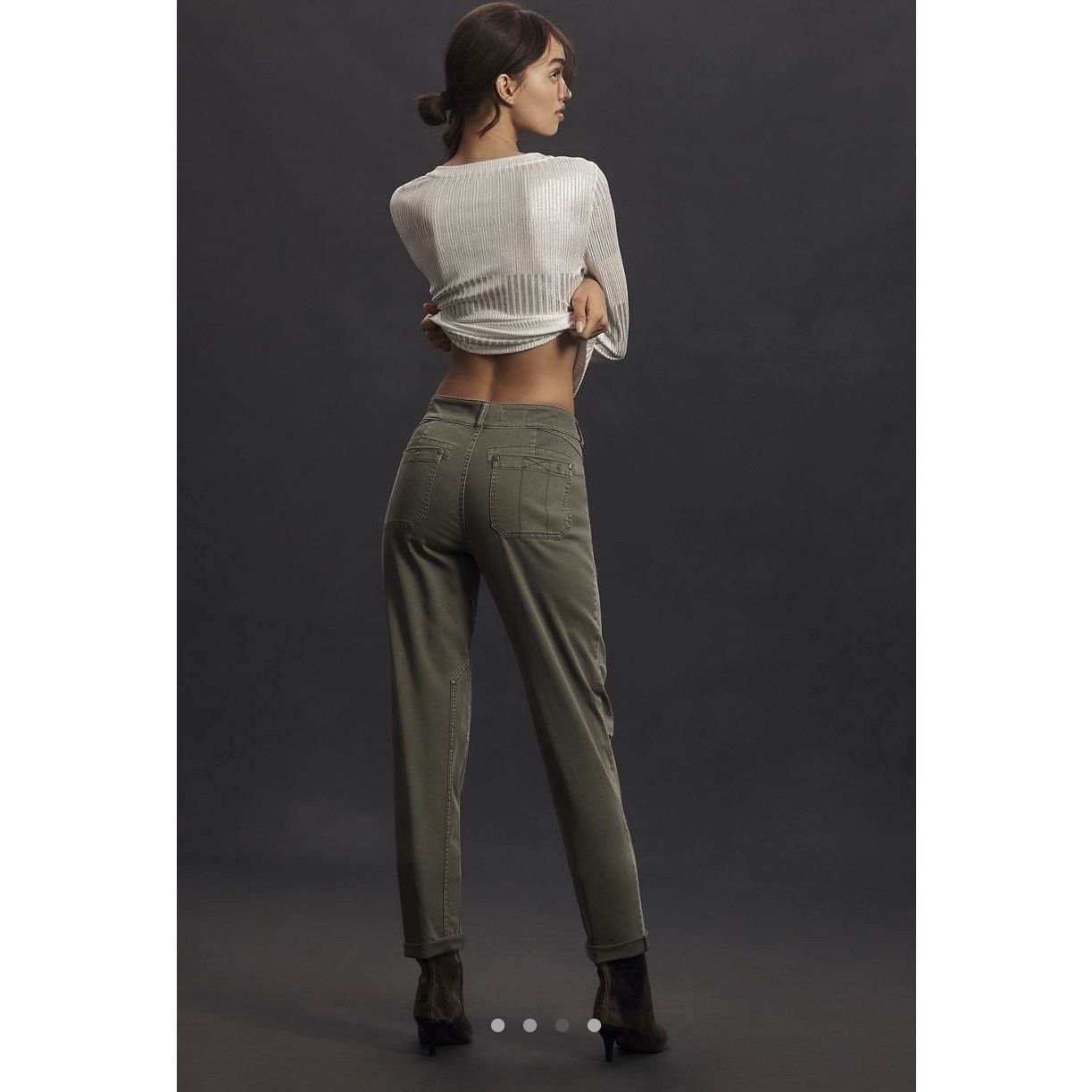 Anthropologie NWT Anthropologie Pilcro Wanderer Mid-Rise Relaxed-Leg Pants Size 25" / US 0 / IT 36 - 3 Thumbnail