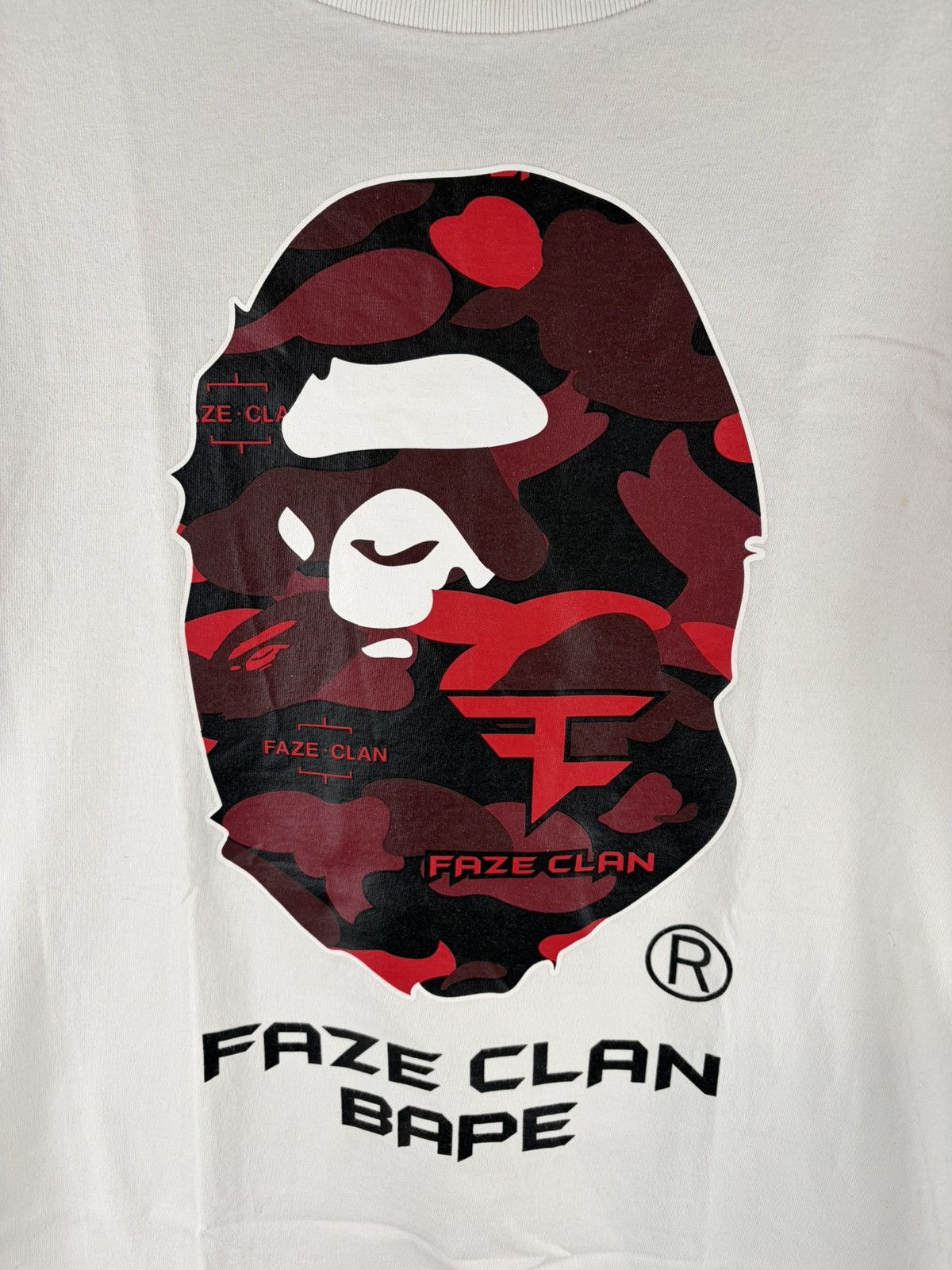 Bape Bape x Faze Clan Camo Head Print Tee Size US M / EU 48-50 / 2 - 3 Thumbnail