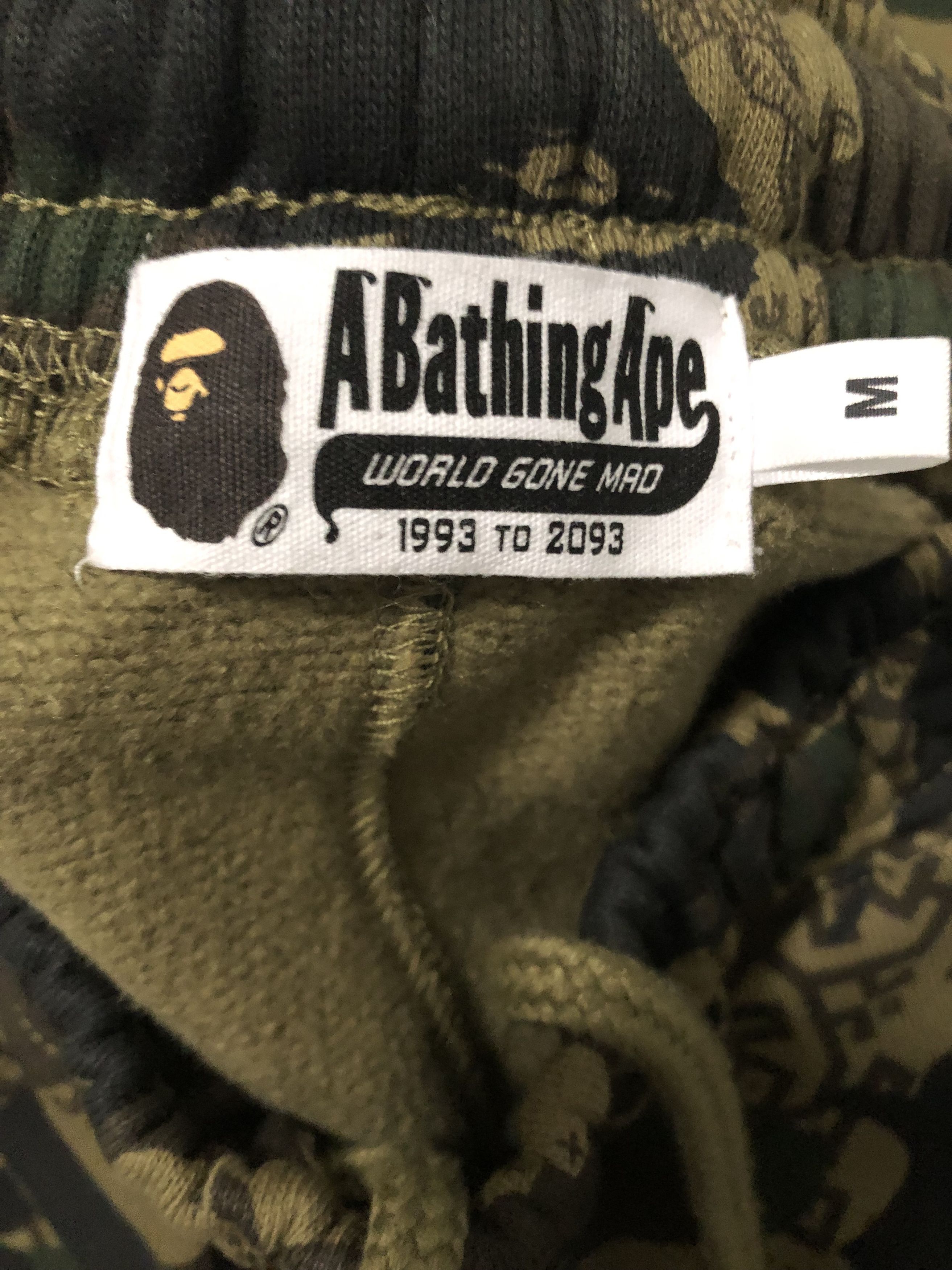Bape Bape x Clot 1st Camo Logo Sweatpants (Olive) RELAXED FIT Size US 32 / EU 48 - 5 Thumbnail