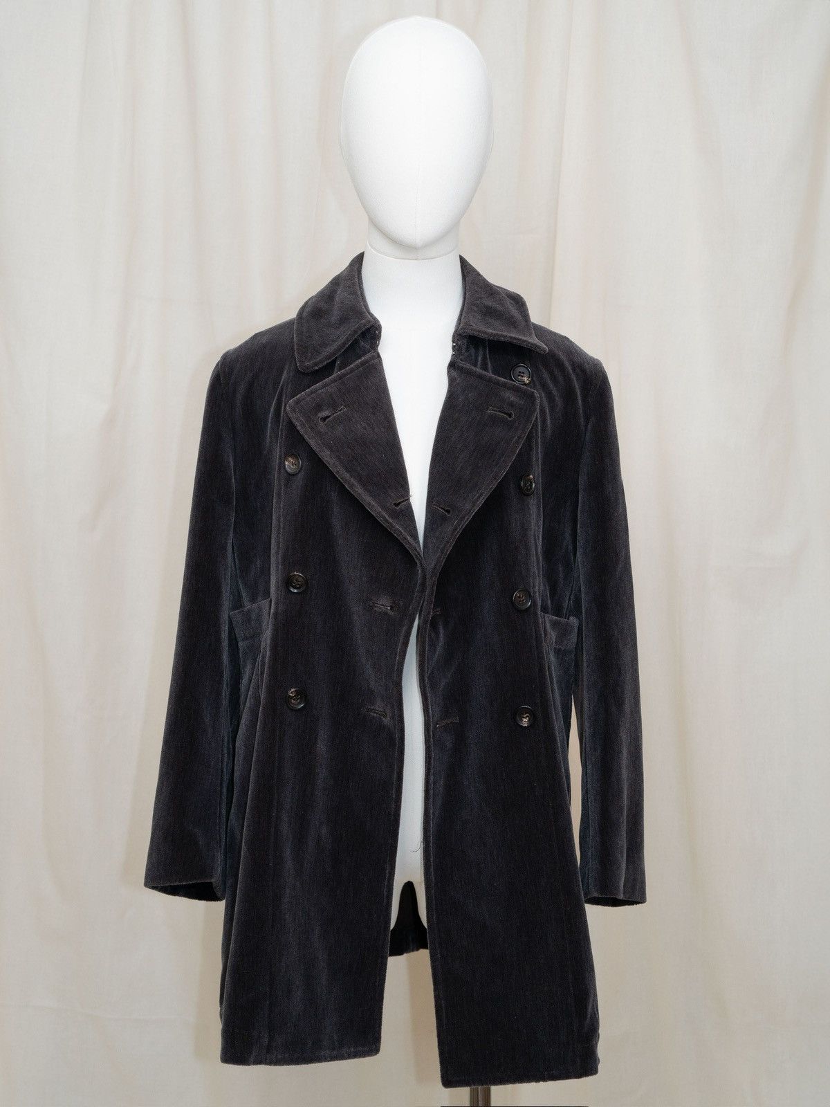 Comme des Garcons CDG Robe de Chambre 1998 Velvet Double-Breasted Coat Size M / US 6-8 / IT 42-44 - 3 Thumbnail