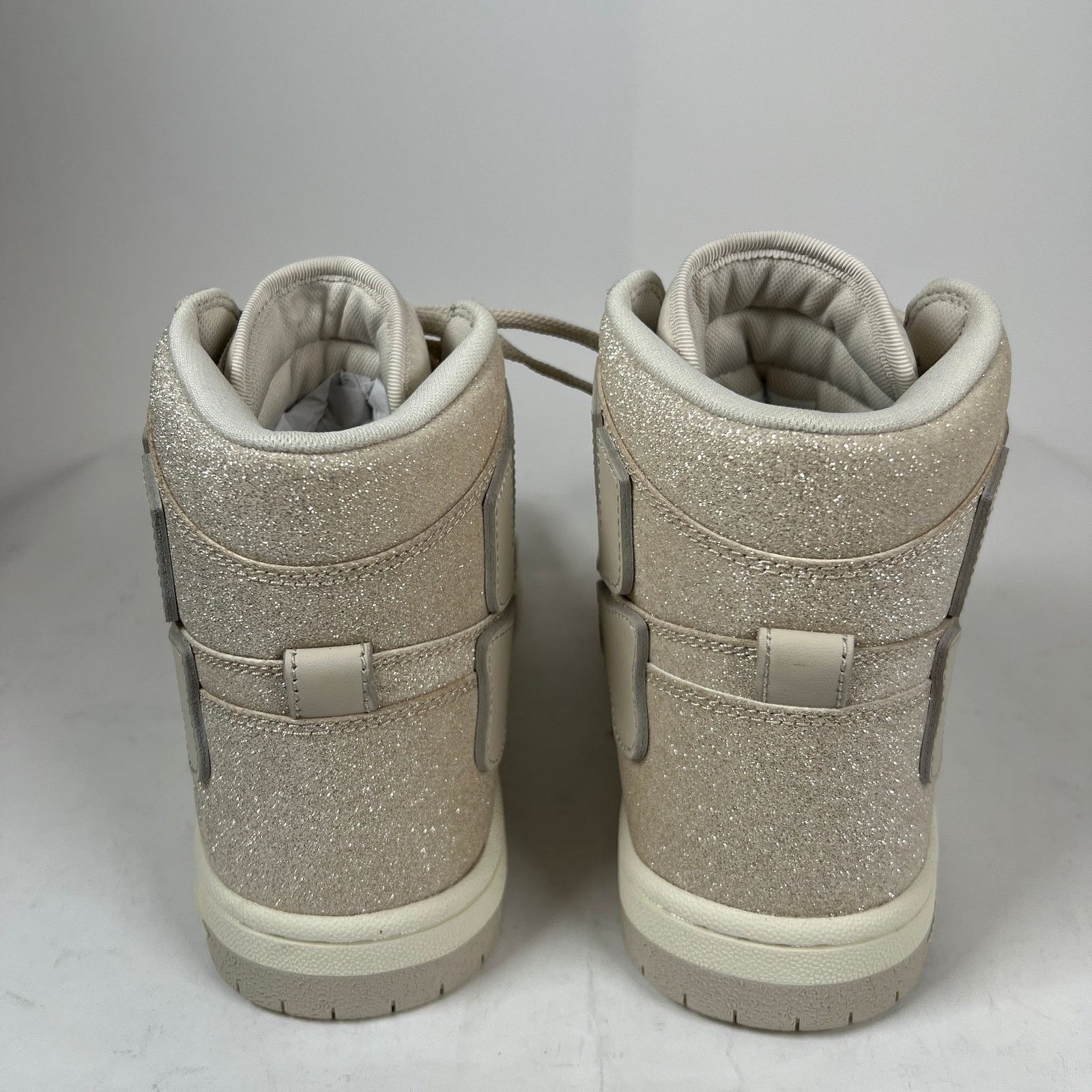 Amiri Amiri Beige Glitter Skel Hi-Top Sneaker Size 44 Size US 11 / EU 44 - 5 Thumbnail