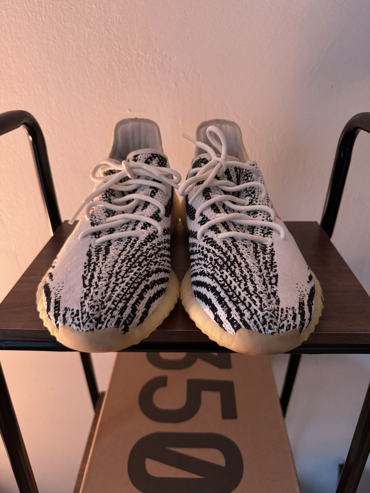 Yeezy Adidas Yeezy 350 Zebra Size US 11.5 / EU 44-45 - 3 Thumbnail