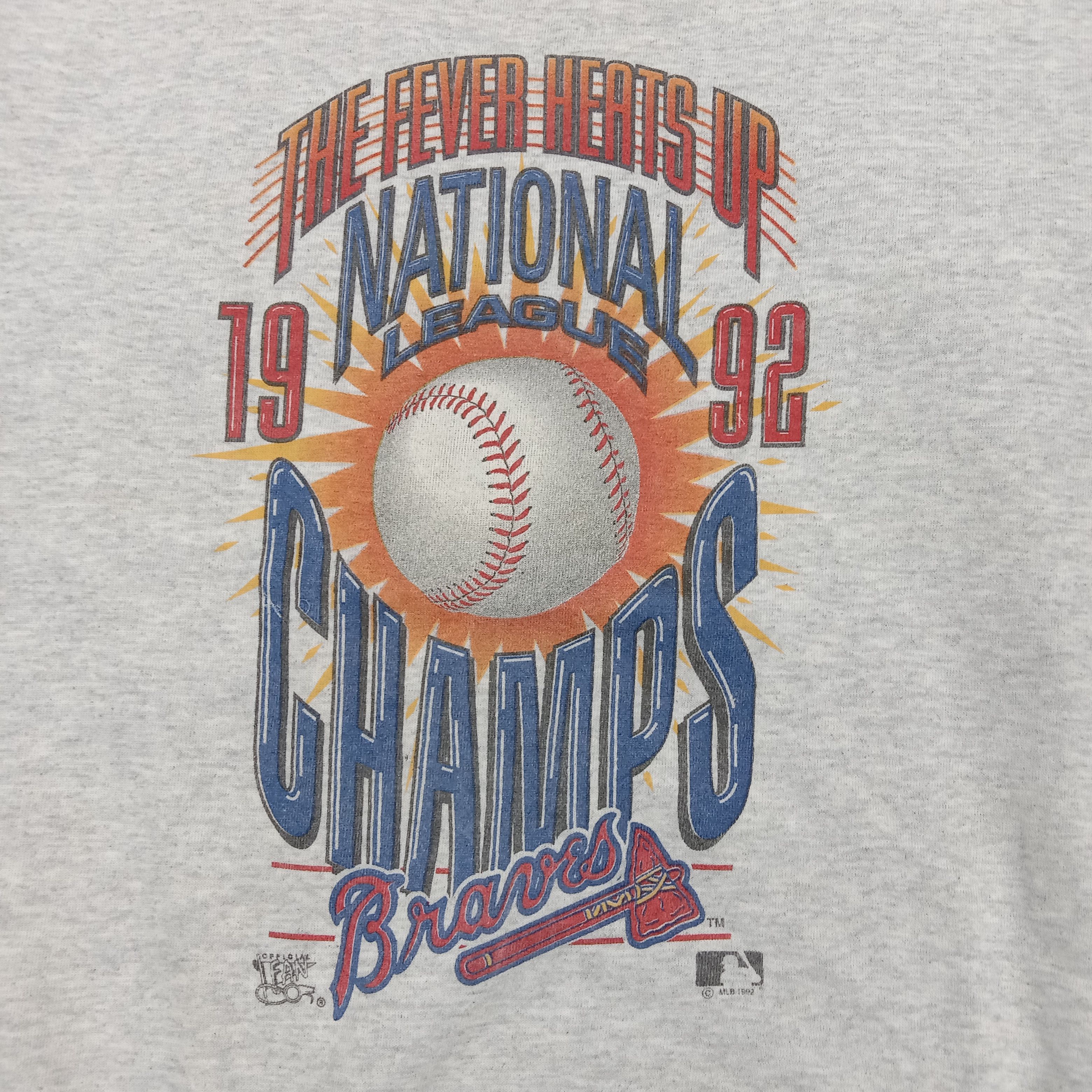 Vintage 90's Altanta Braves Baseball League Sweatshirt C287N6 Size US XL / EU 56 / 4 - 2 Thumbnail