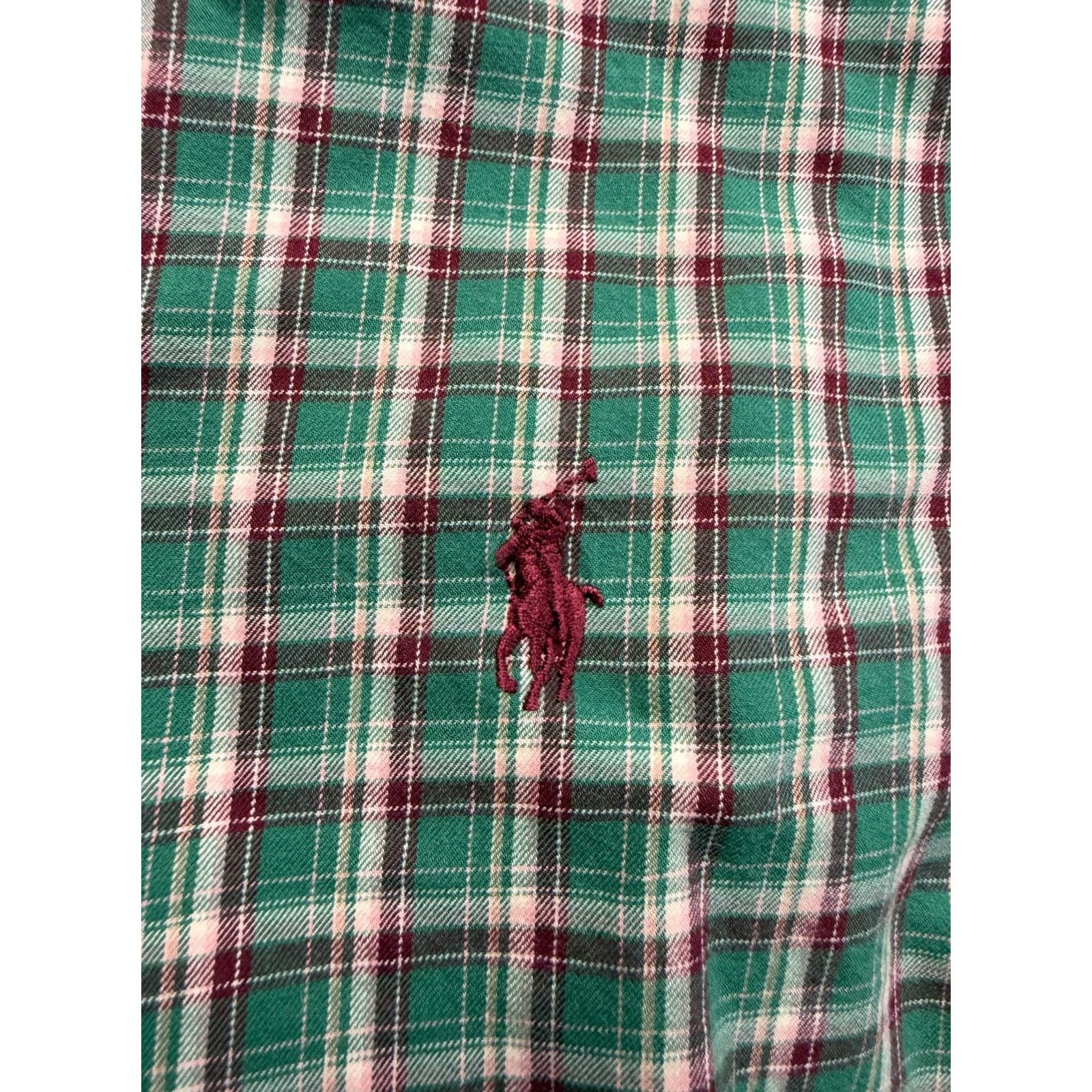 Ralph Lauren Vintage Ralph Lauren Green Square Pattern Long Sleeve Button-Up Shirt Mens XL Size US XL / EU 56 / 4 - 2 Thumbnail