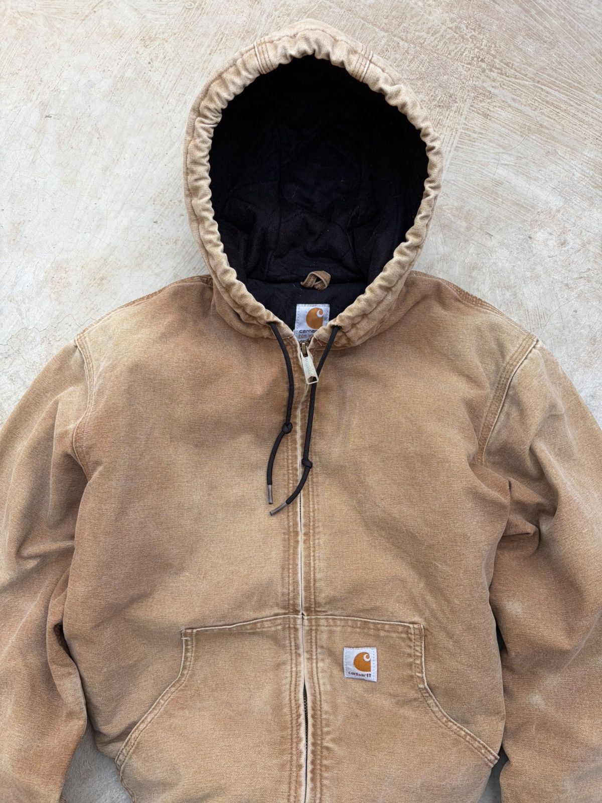 Carhartt Vintage 00s Carhartt Active Hood Jacket WJ130 BRN Size US M / EU 48-50 / 2 - 2 Thumbnail