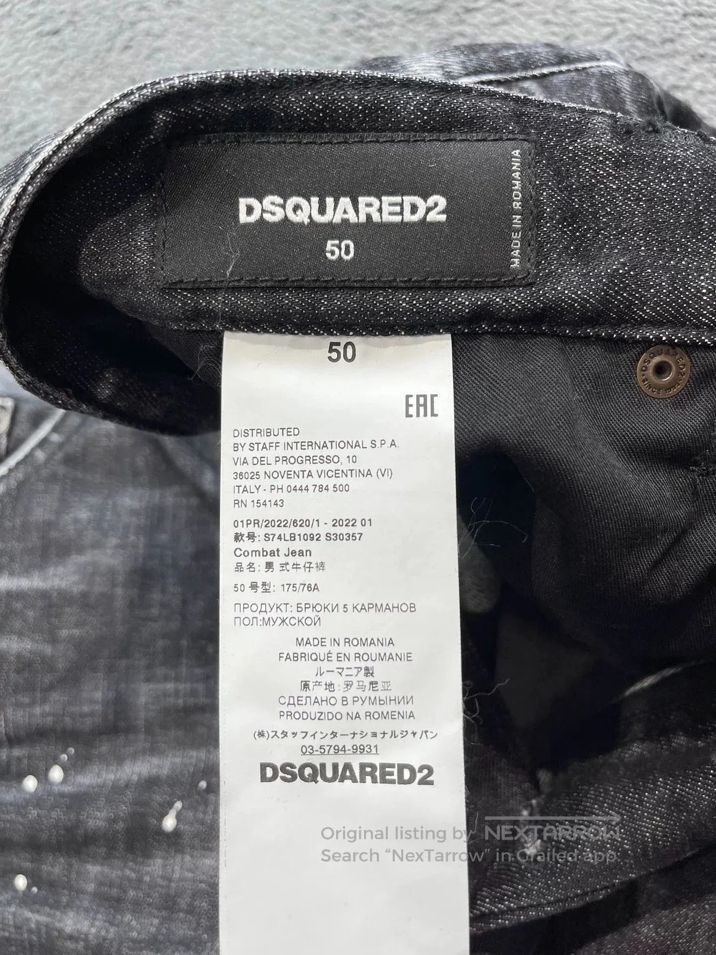 Dsquared2 Dsquared2 Combat Black Cropped Jeans. Size US 44 / EU 60 - 7 Thumbnail
