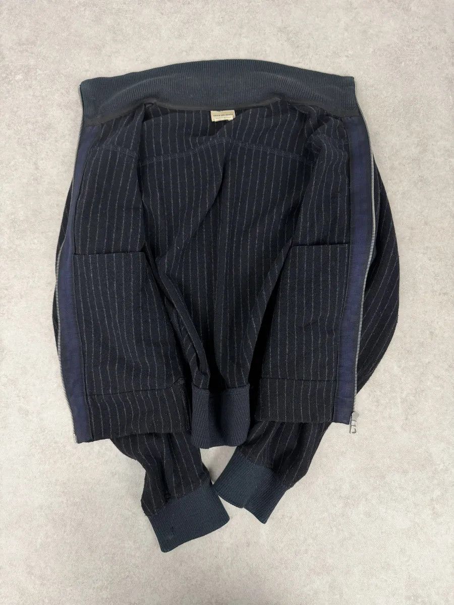 Dries Van Noten Dries Van Noten Dark Wool Striped Zip-up Jacket Size US S / EU 44-46 / 1 - 8 Thumbnail